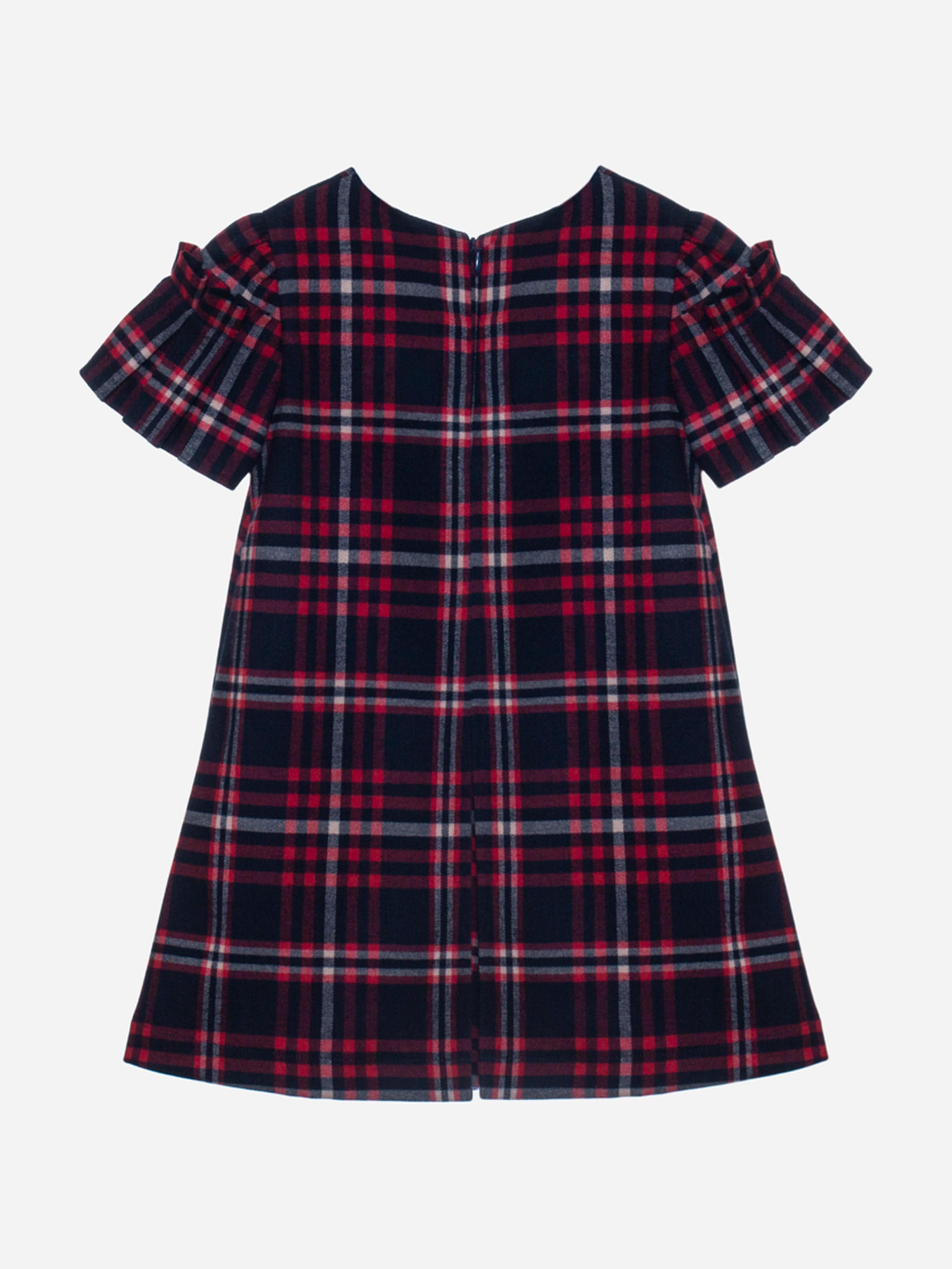Girls Tartan Dress in Navy