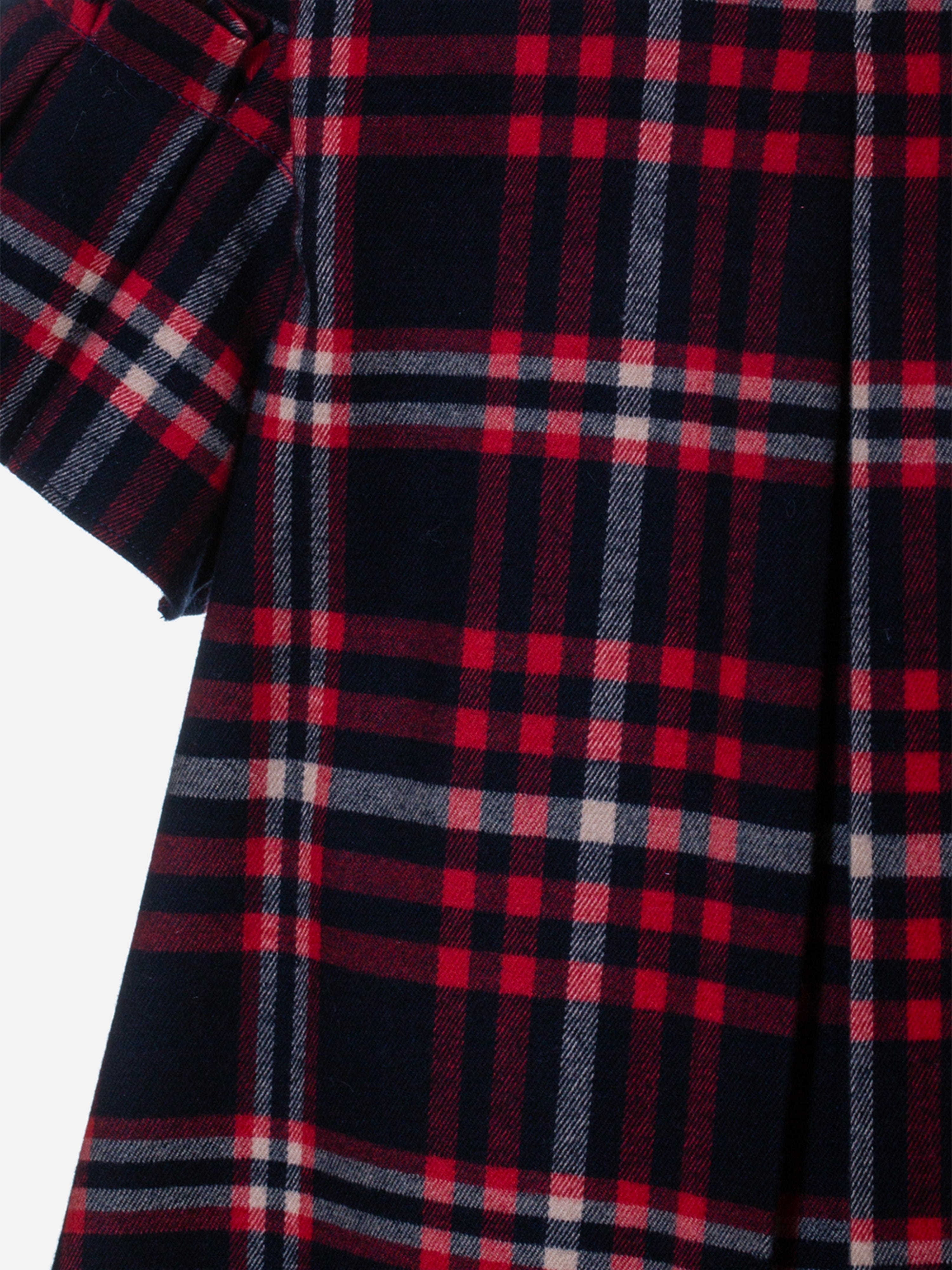 Girls Tartan Dress in Navy