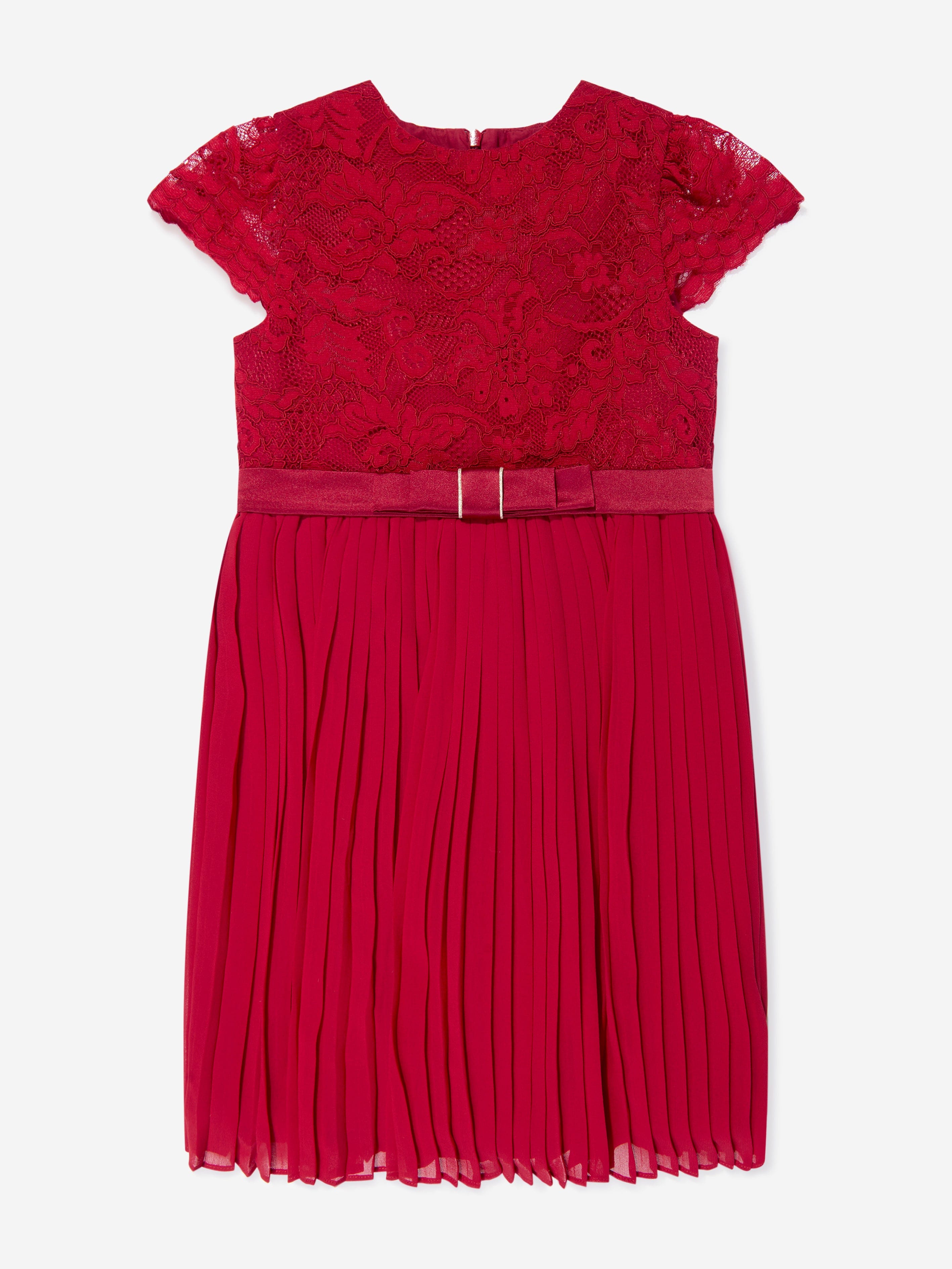 Girls Lace Dress in Red