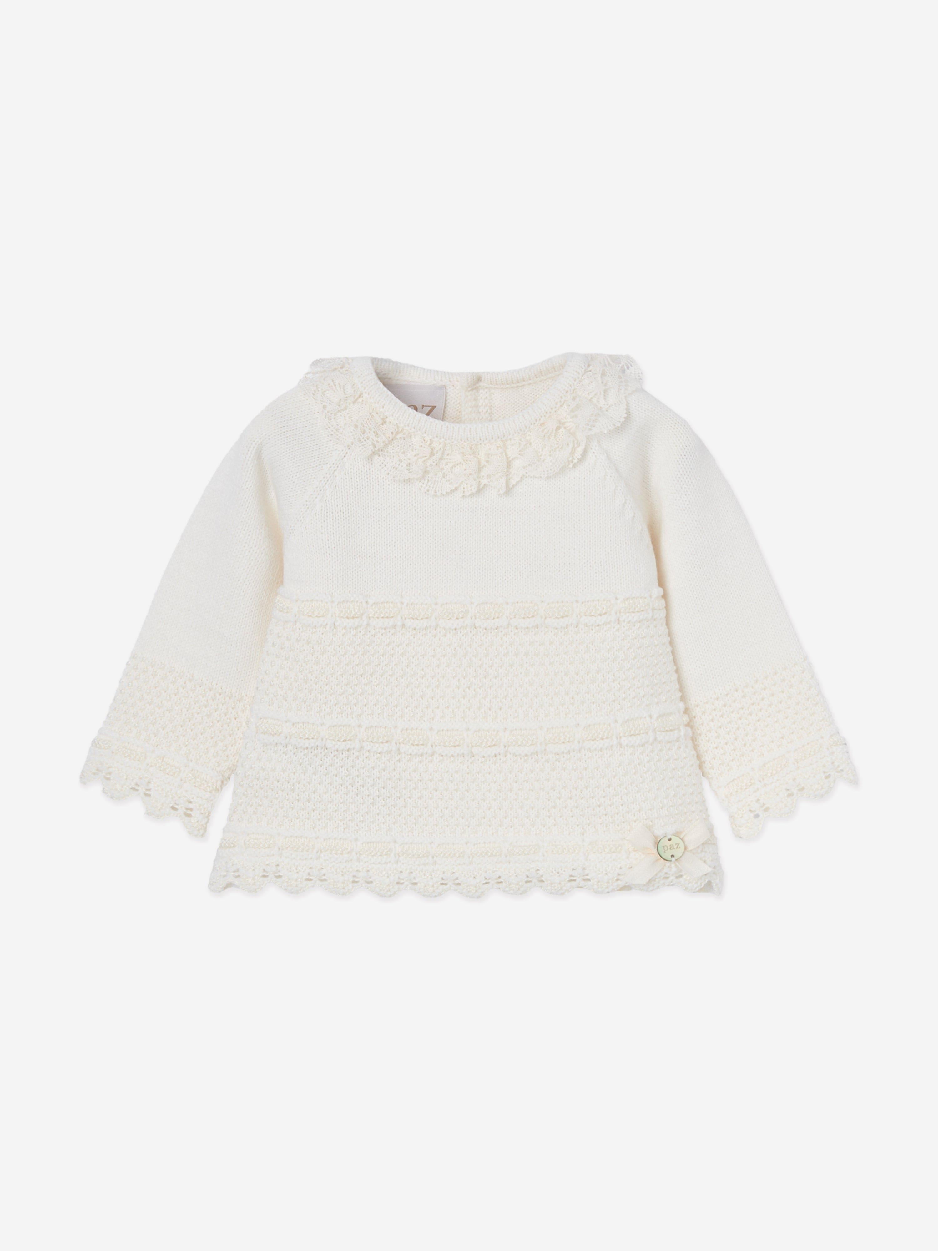 Baby Knitted 2 Piece Set in Ivory