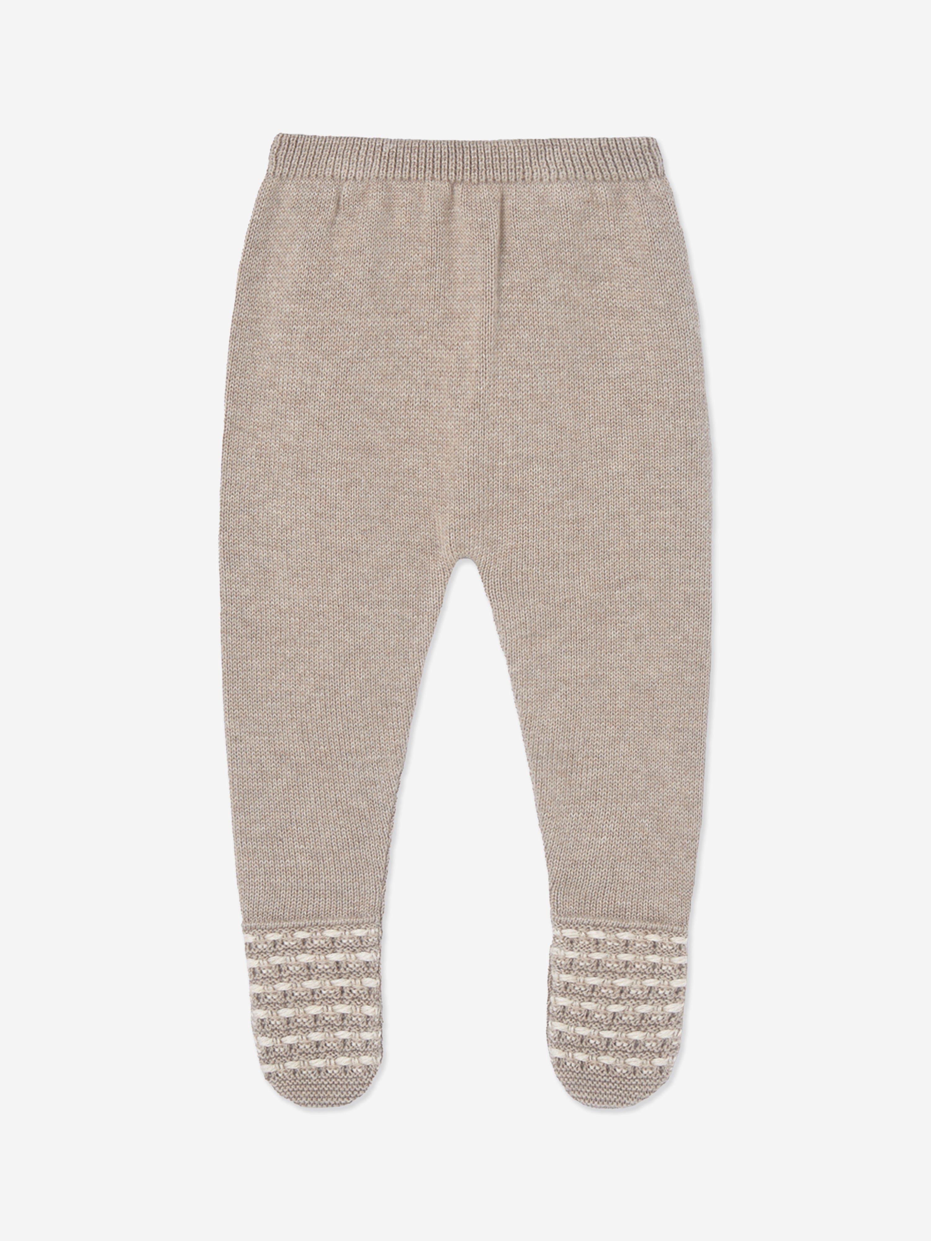 Baby Knitted 2 Piece Set in Beige