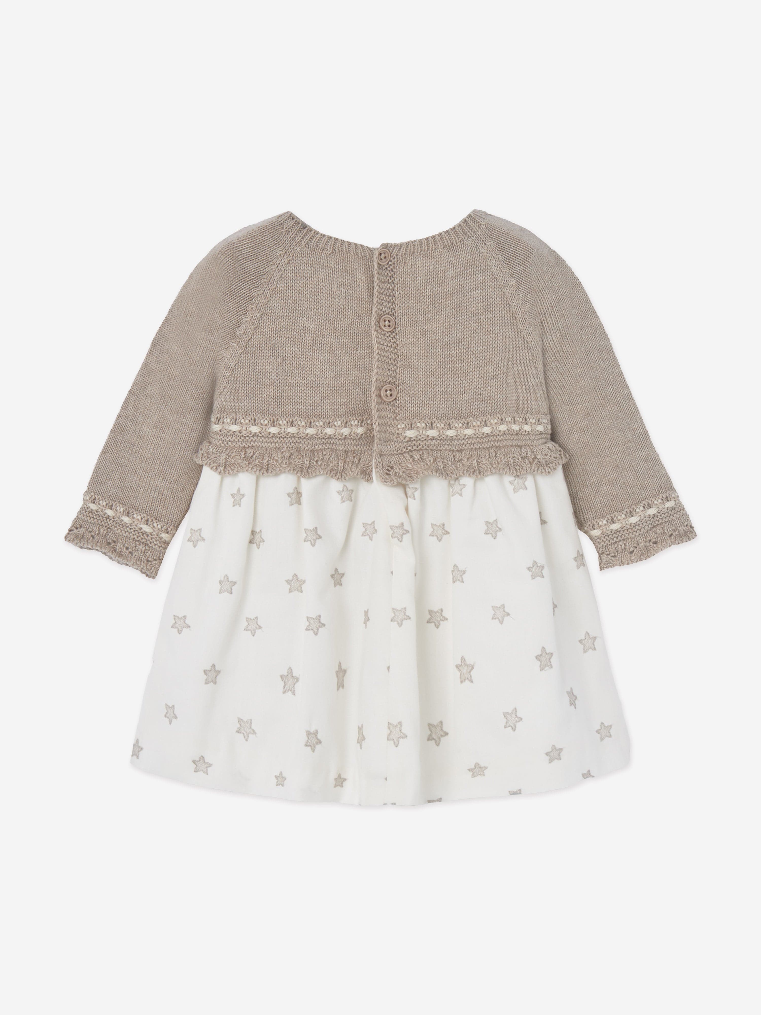 Baby Girls Dress With Bloomers in Brown