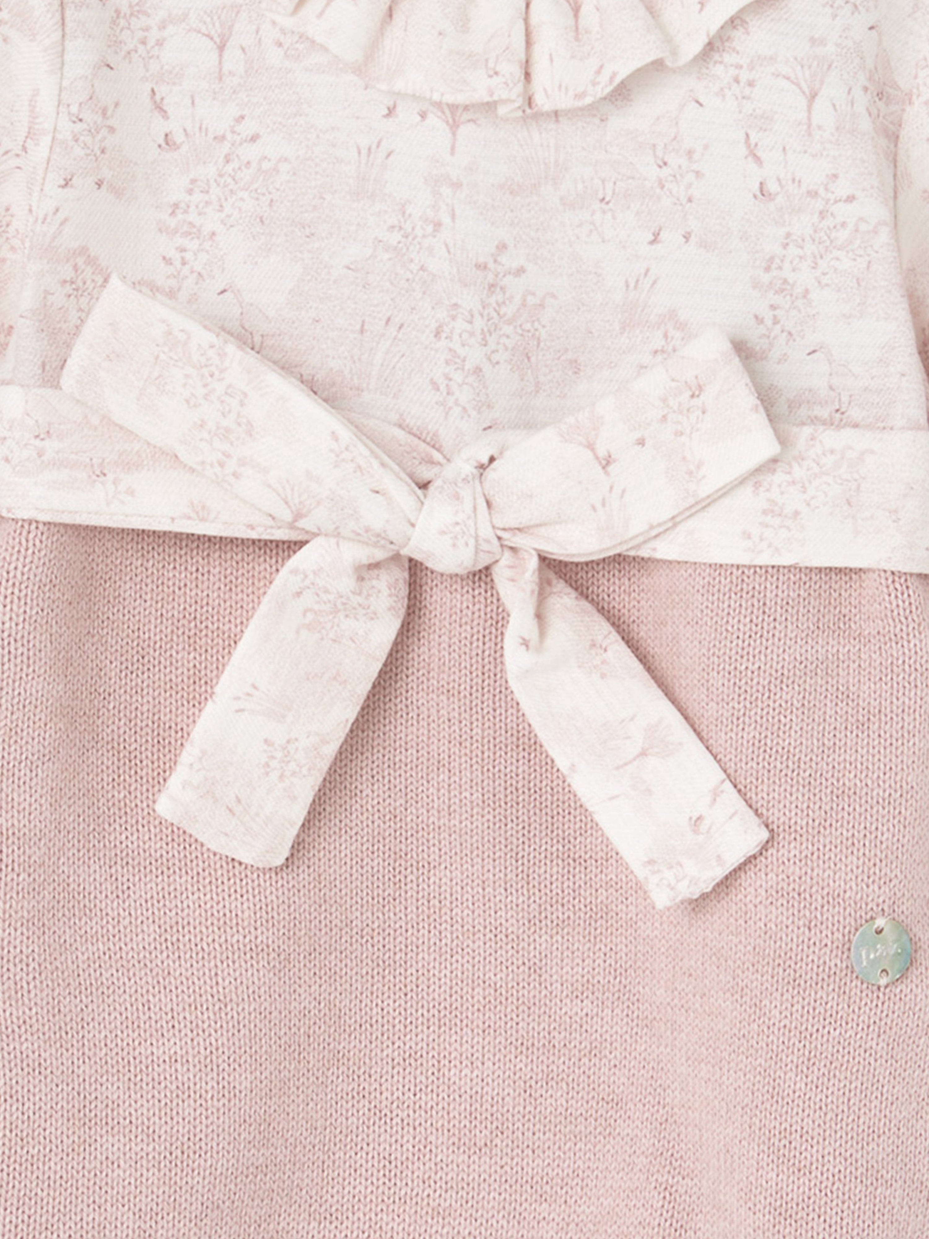 Baby Cotton and Cashmere Romper in Pink