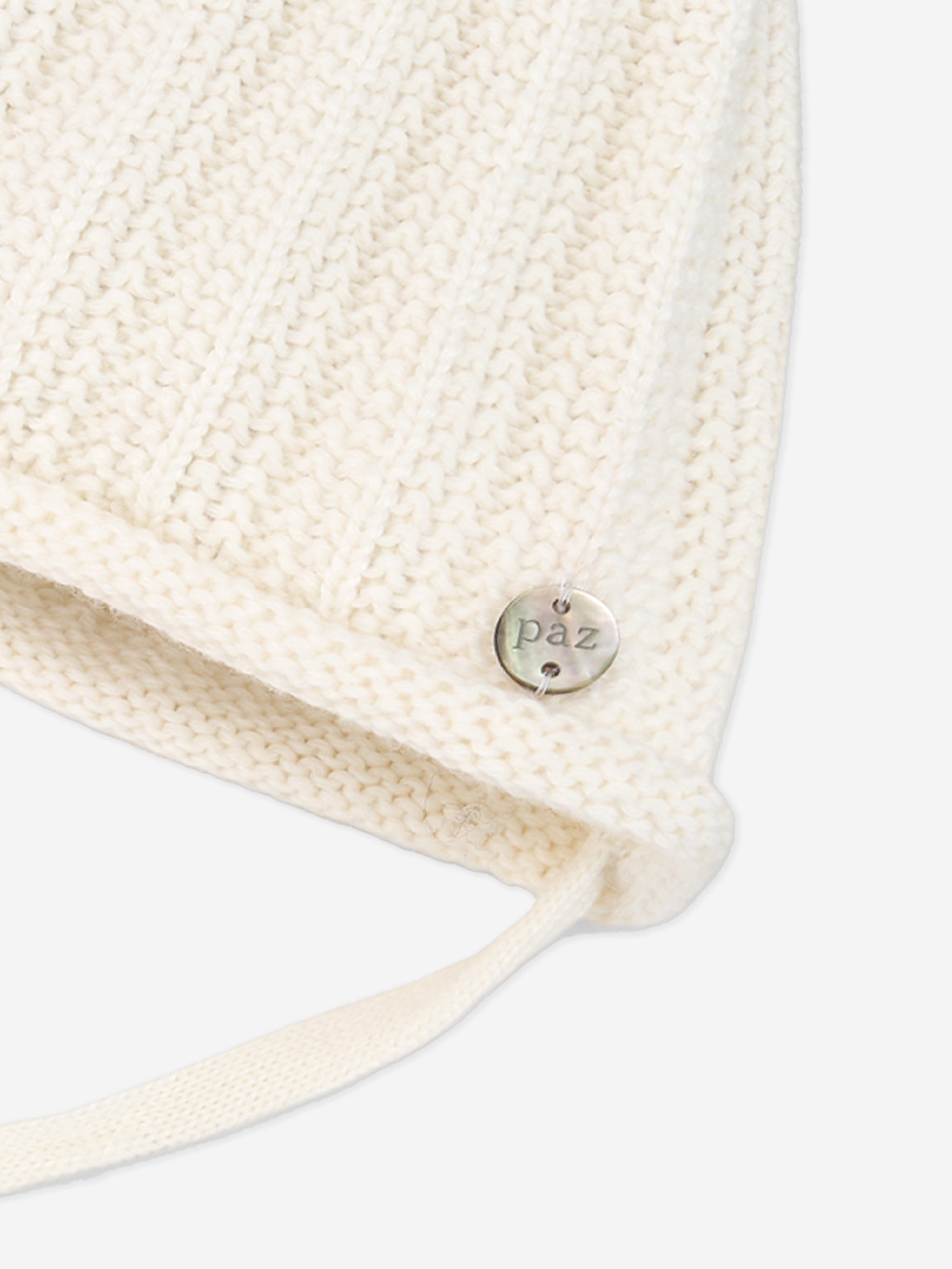 Baby Cotton and Cashmere Knit Hat in Ivory
