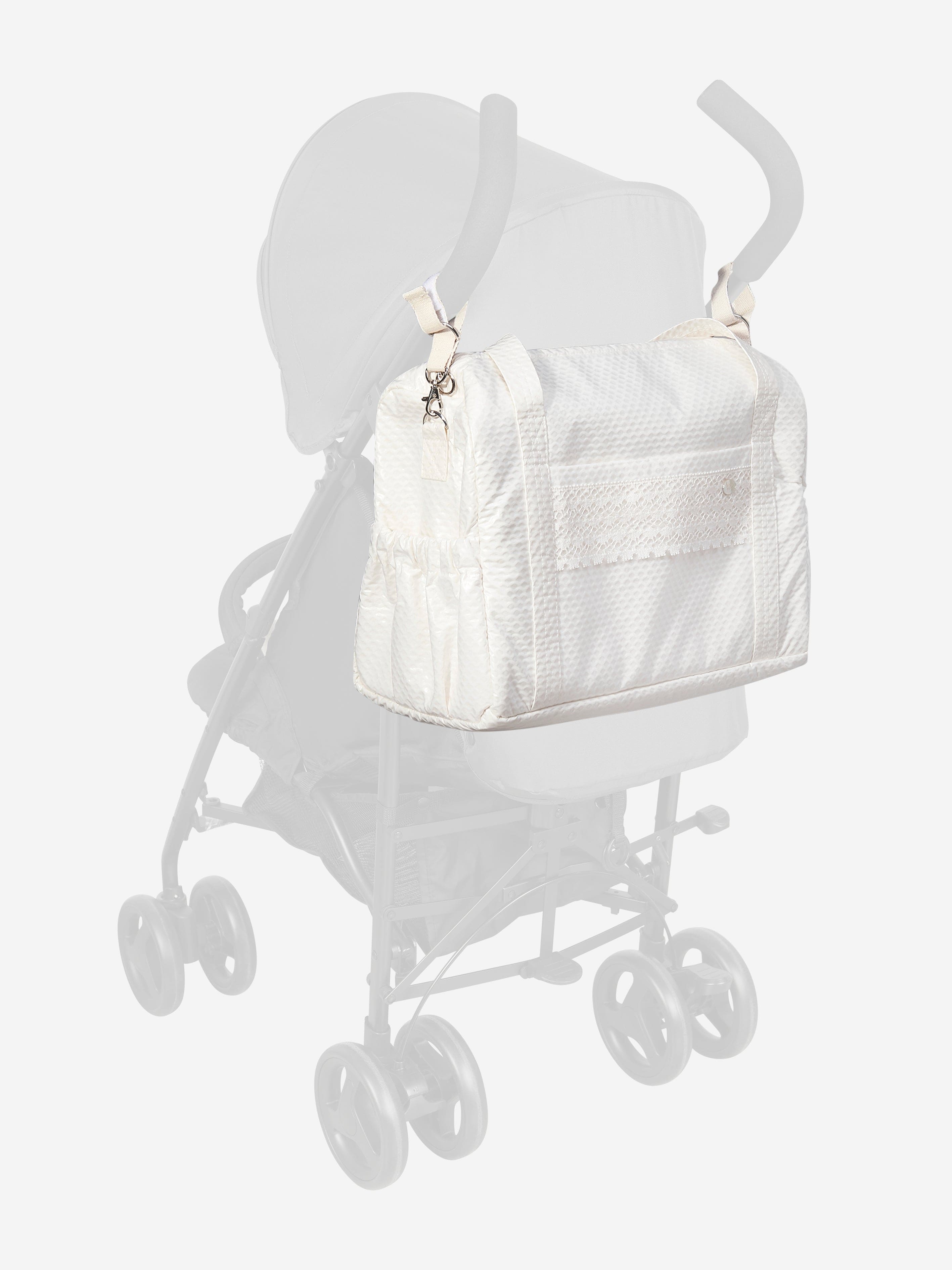 Baby Lace Trim Changing Bag in Ivory (40 cm)