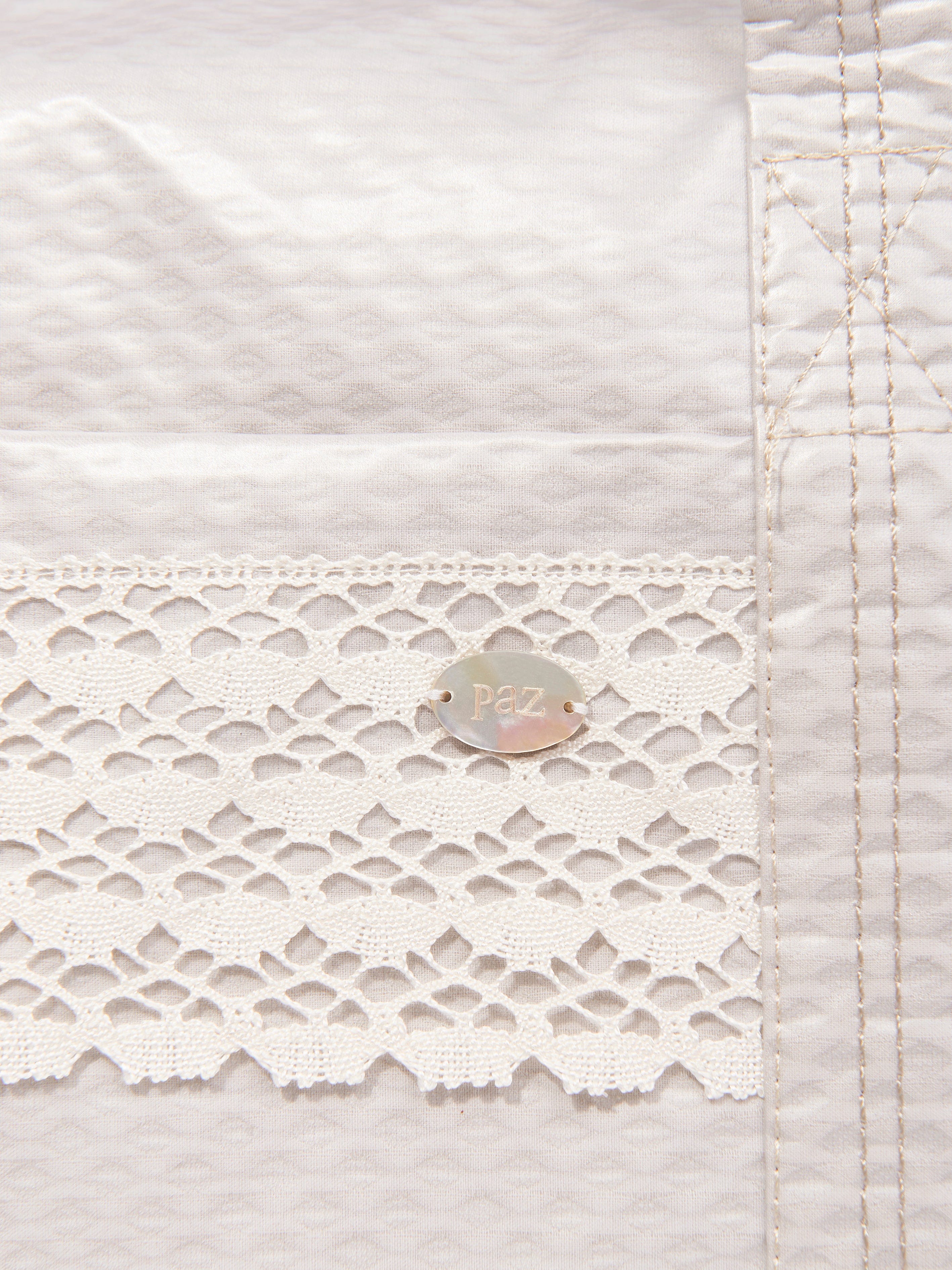 Baby Lace Trim Changing Bag in Beige (40 cm)