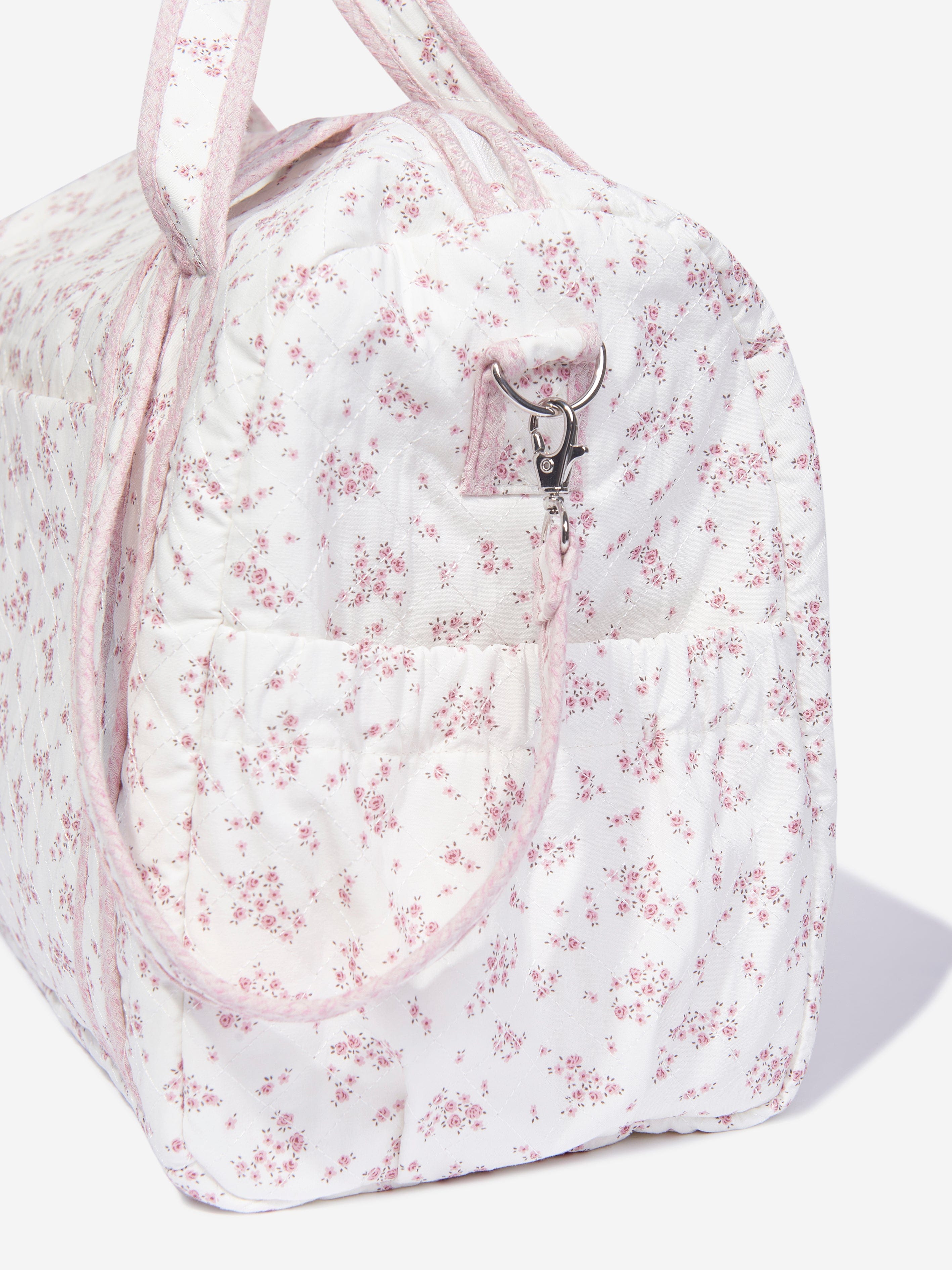 Baby Girls Floral Print Changing Bag in Pink (47 cm)
