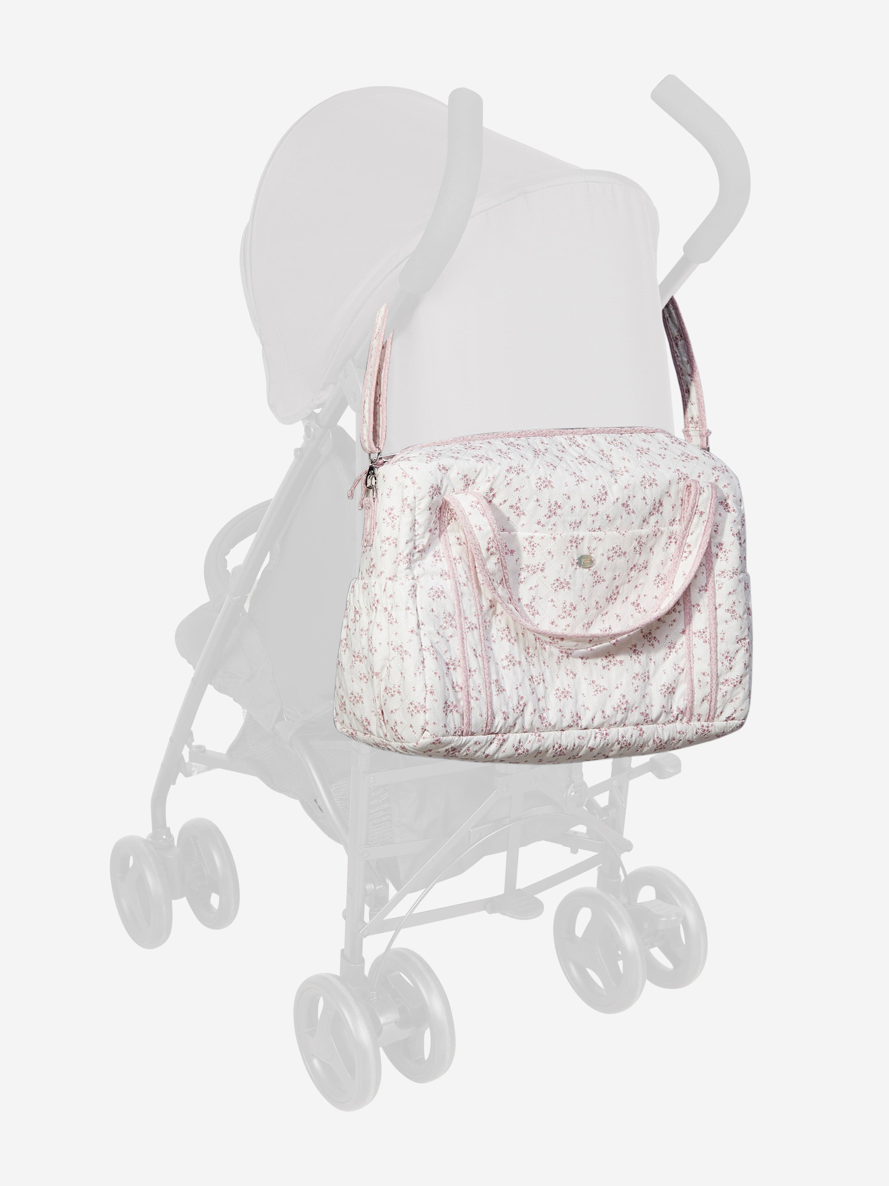 Baby Girls Floral Print Changing Bag in Pink (47 cm)