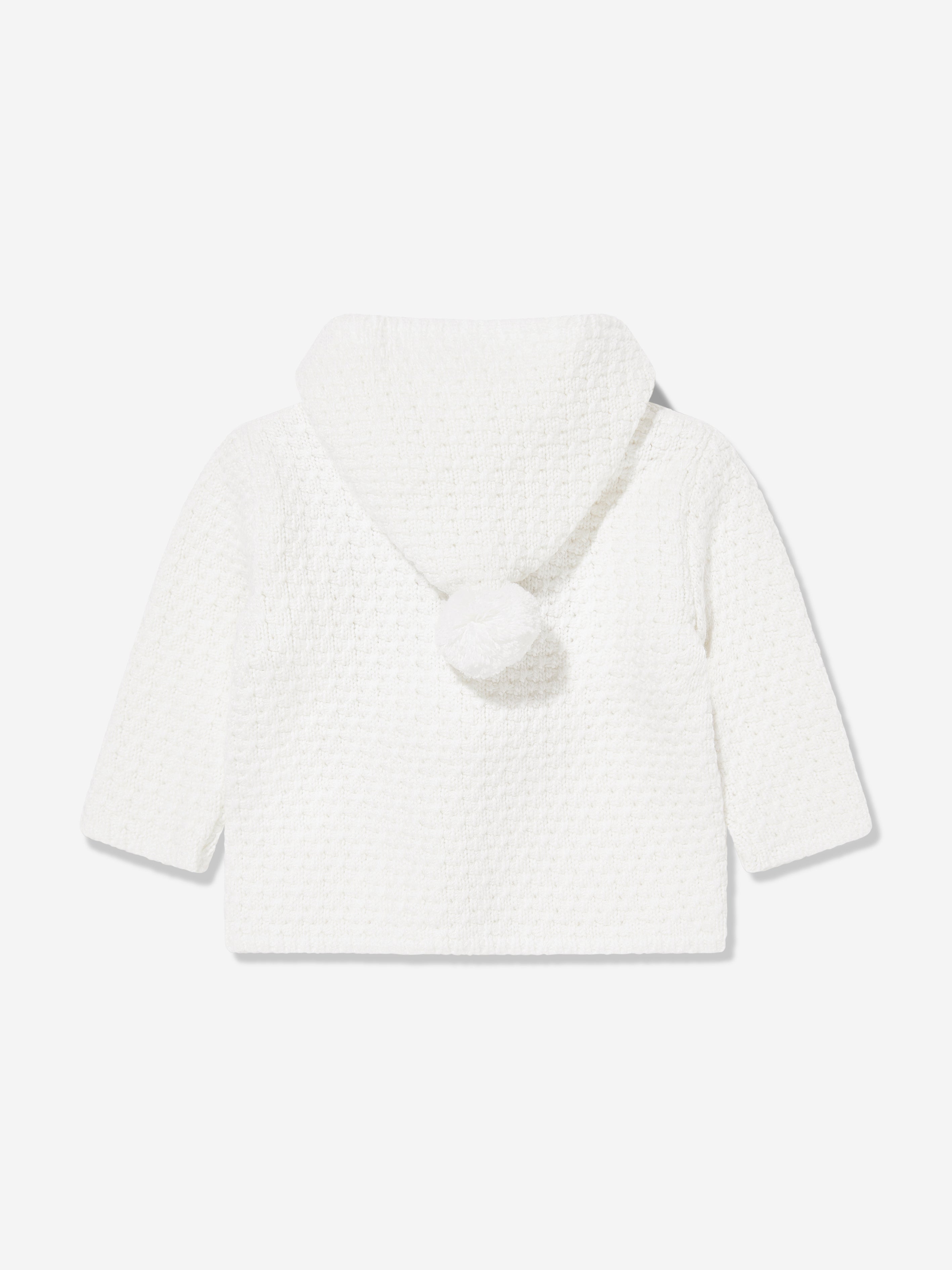 Baby Wool Knitted Coat in Ivory
