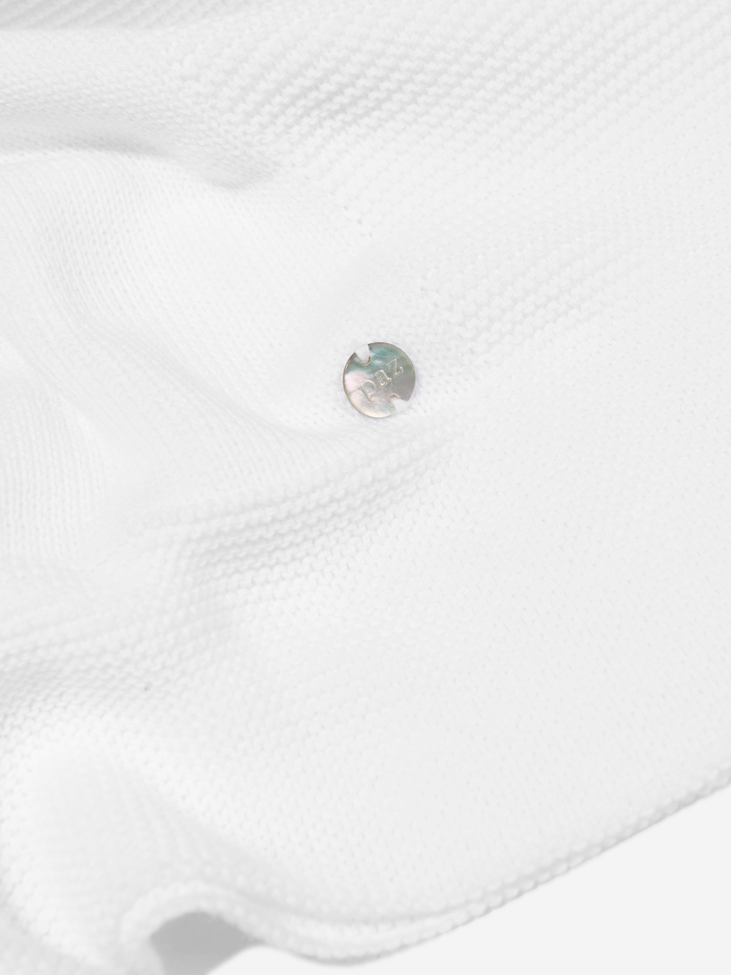 Paz Rodriguez Baby Blanket in White