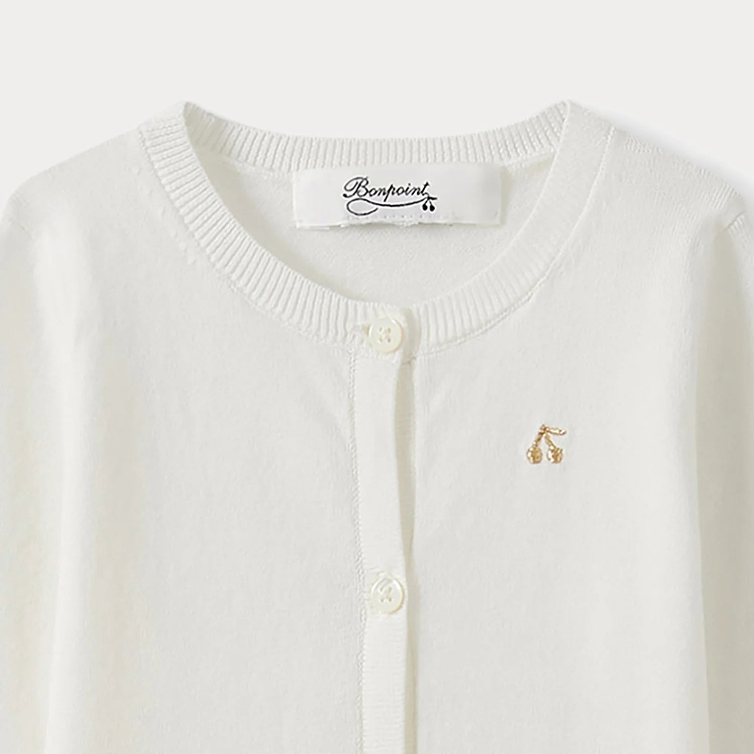 Baby Girls White Cotton Cardigan