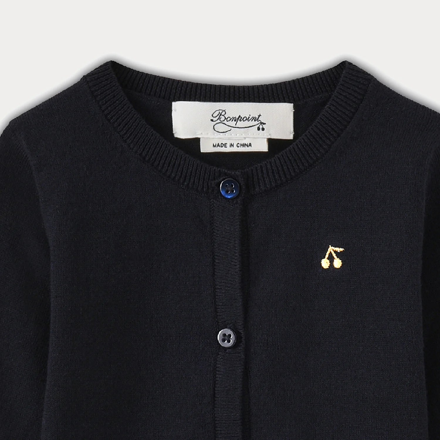 Baby Girls Navy Cotton Cardigan