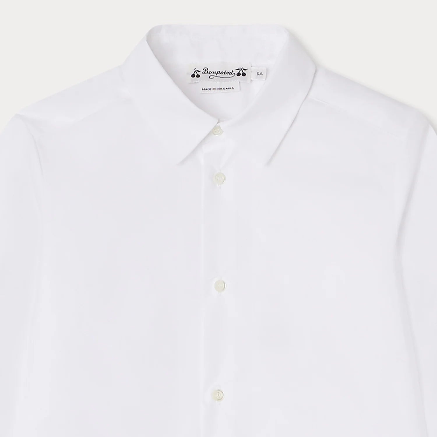 Boys White Cotton Shirt