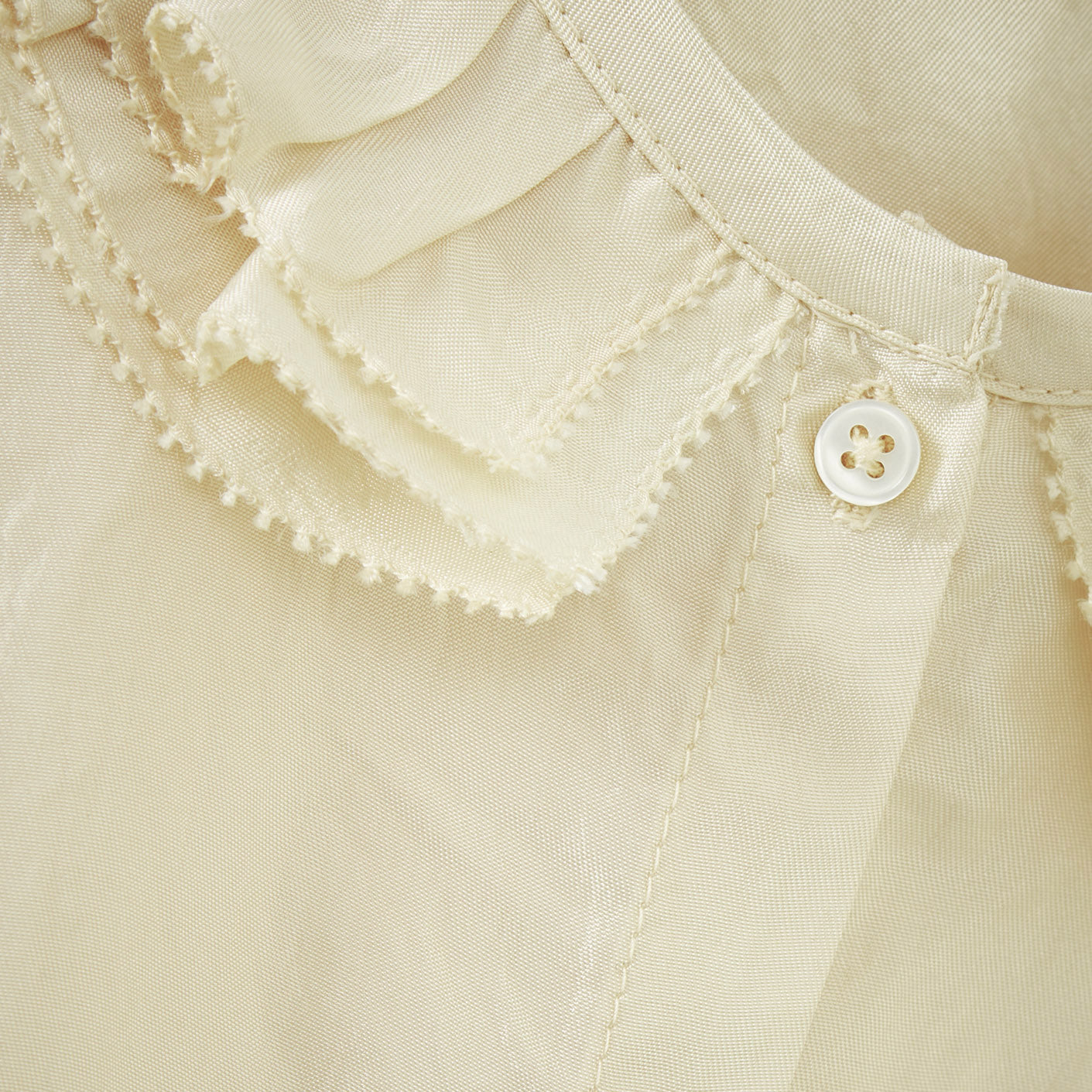 Girls White Ruffled Cotton Shirt