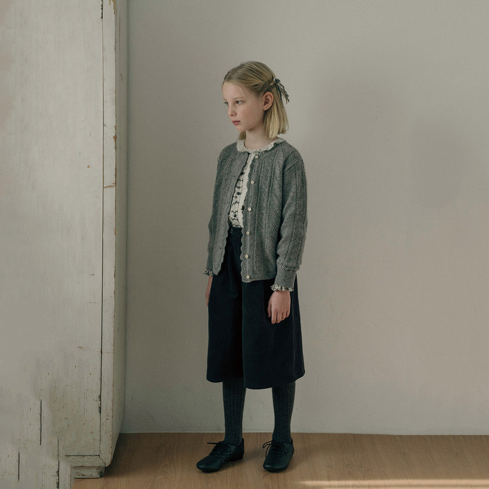 Girls Charcoal Corduroy Trousers