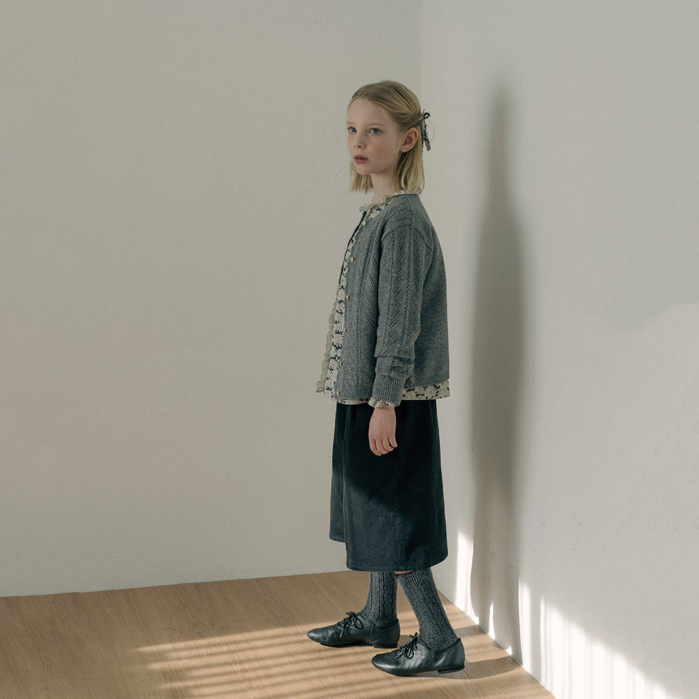 Girls Charcoal Corduroy Trousers