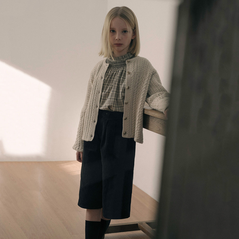 Girls Charcoal Corduroy Trousers