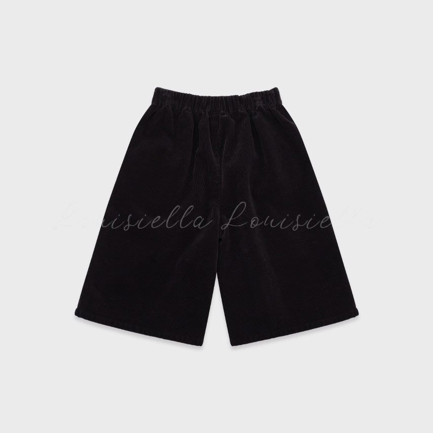 Girls Charcoal Corduroy Trousers