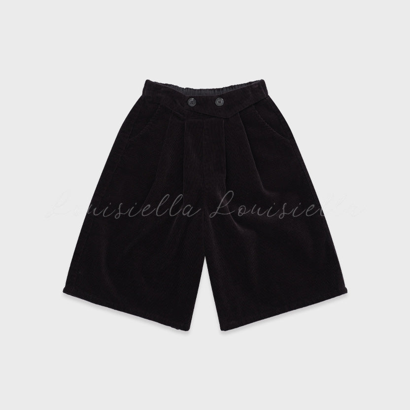 Girls Charcoal Corduroy Trousers