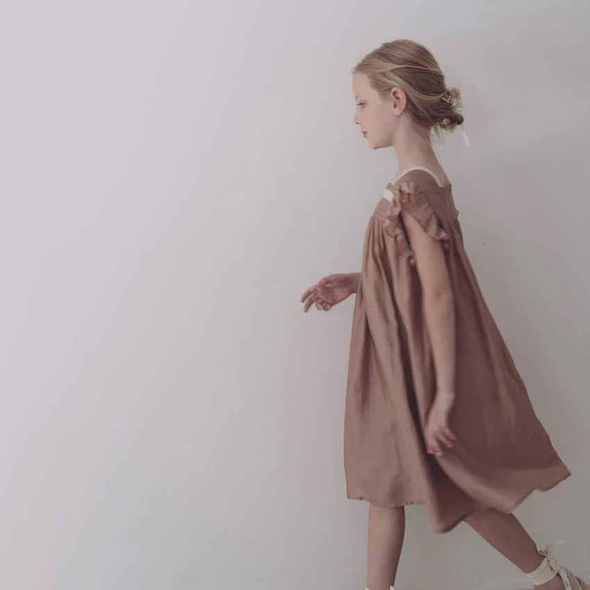 Girls Deep Orange Dress