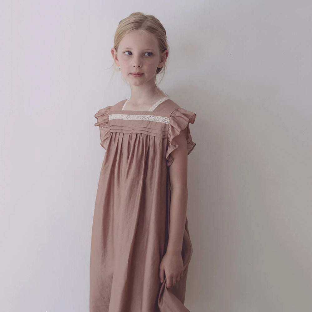 Girls Deep Orange Dress