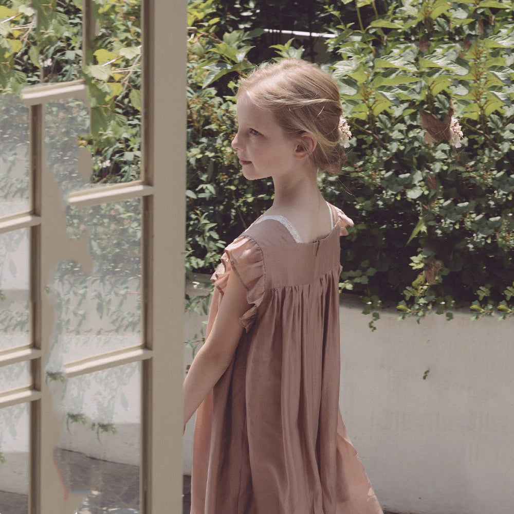 Girls Deep Orange Dress