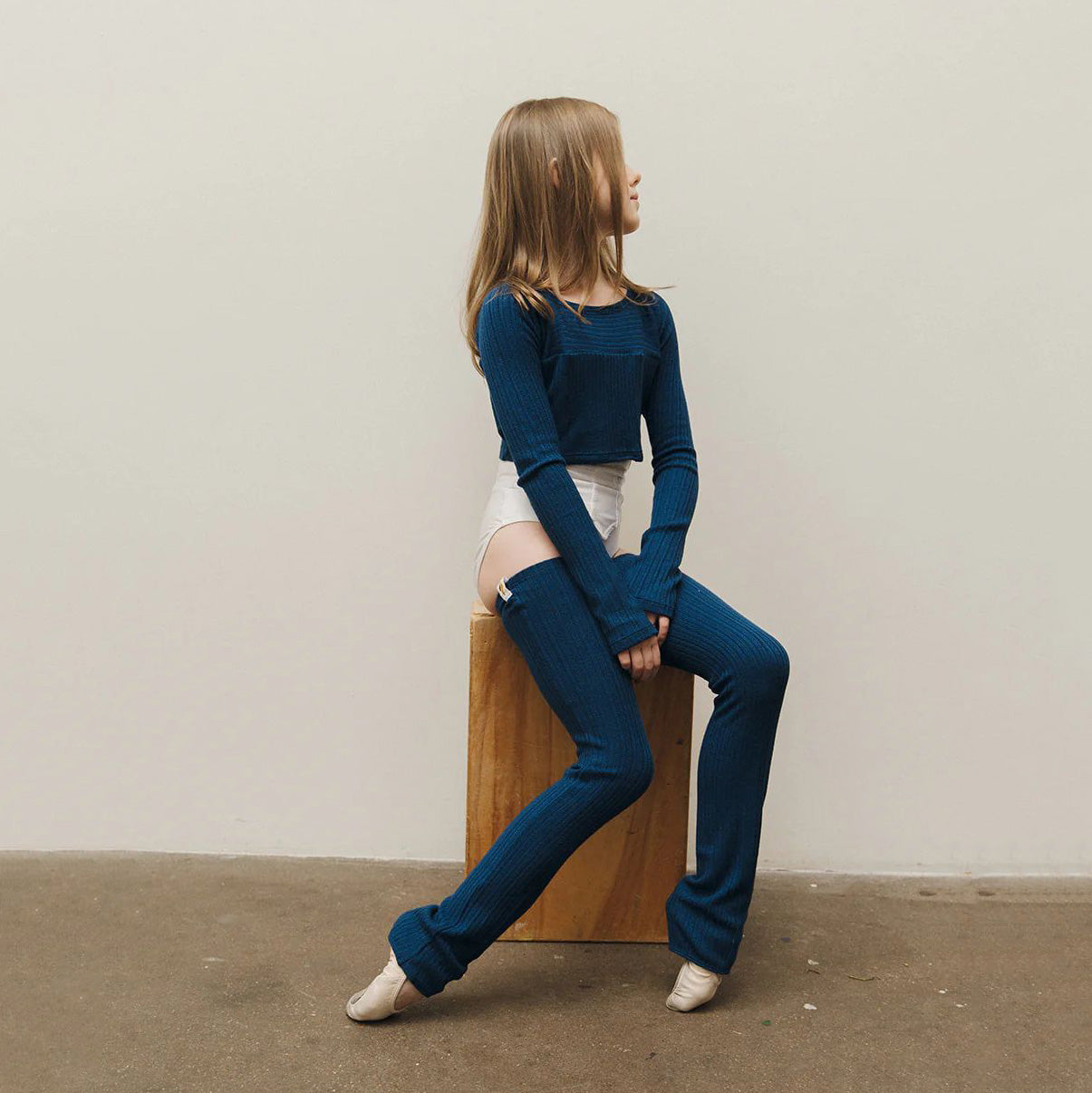 Girls Navy Ballet Top(Poseidon - Kids Vika Top)