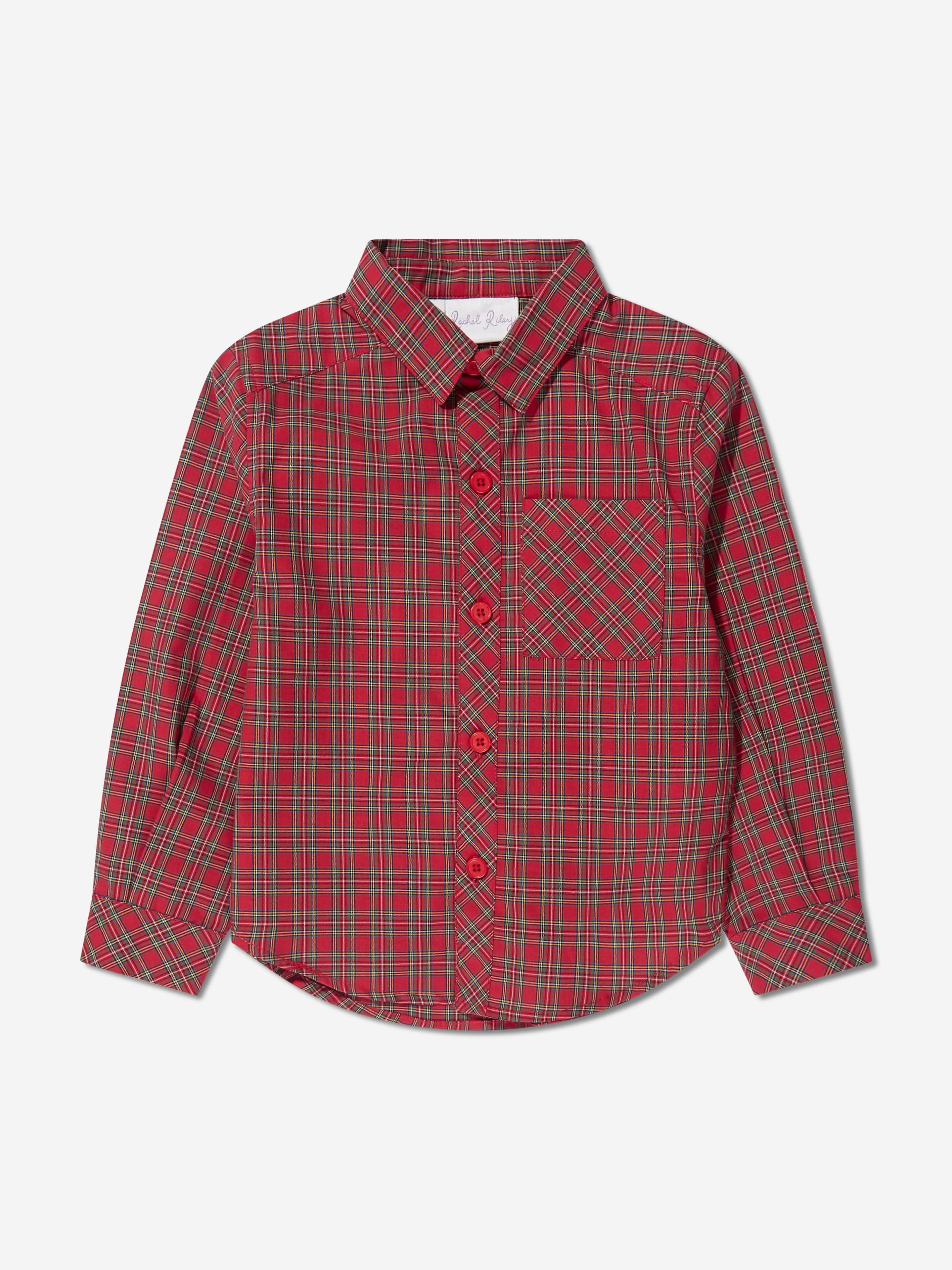 Rachel Riley Boys Tartan Shirt in Red