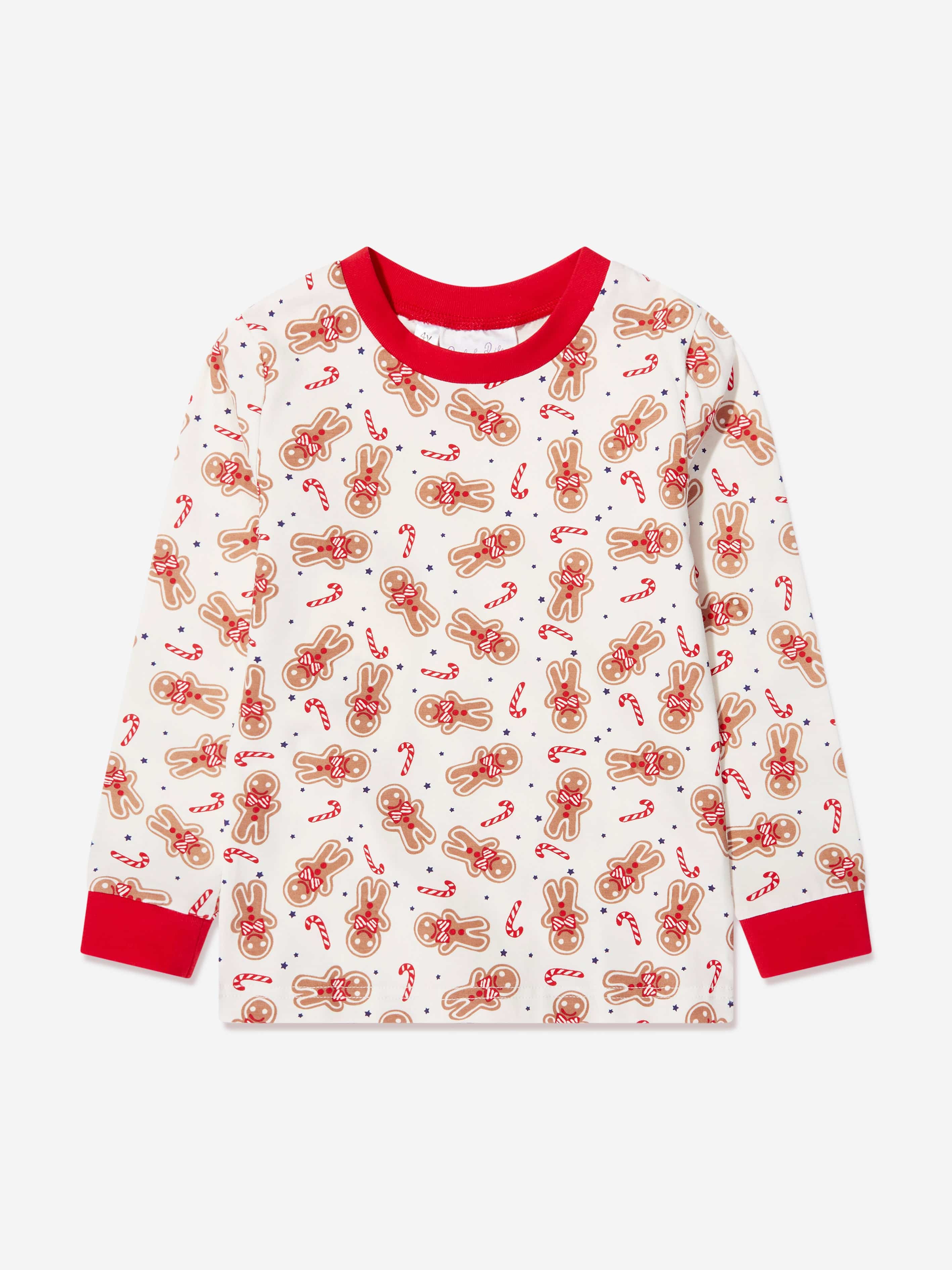 Rachel Riley Kids Gingerbread Pyjamas in White