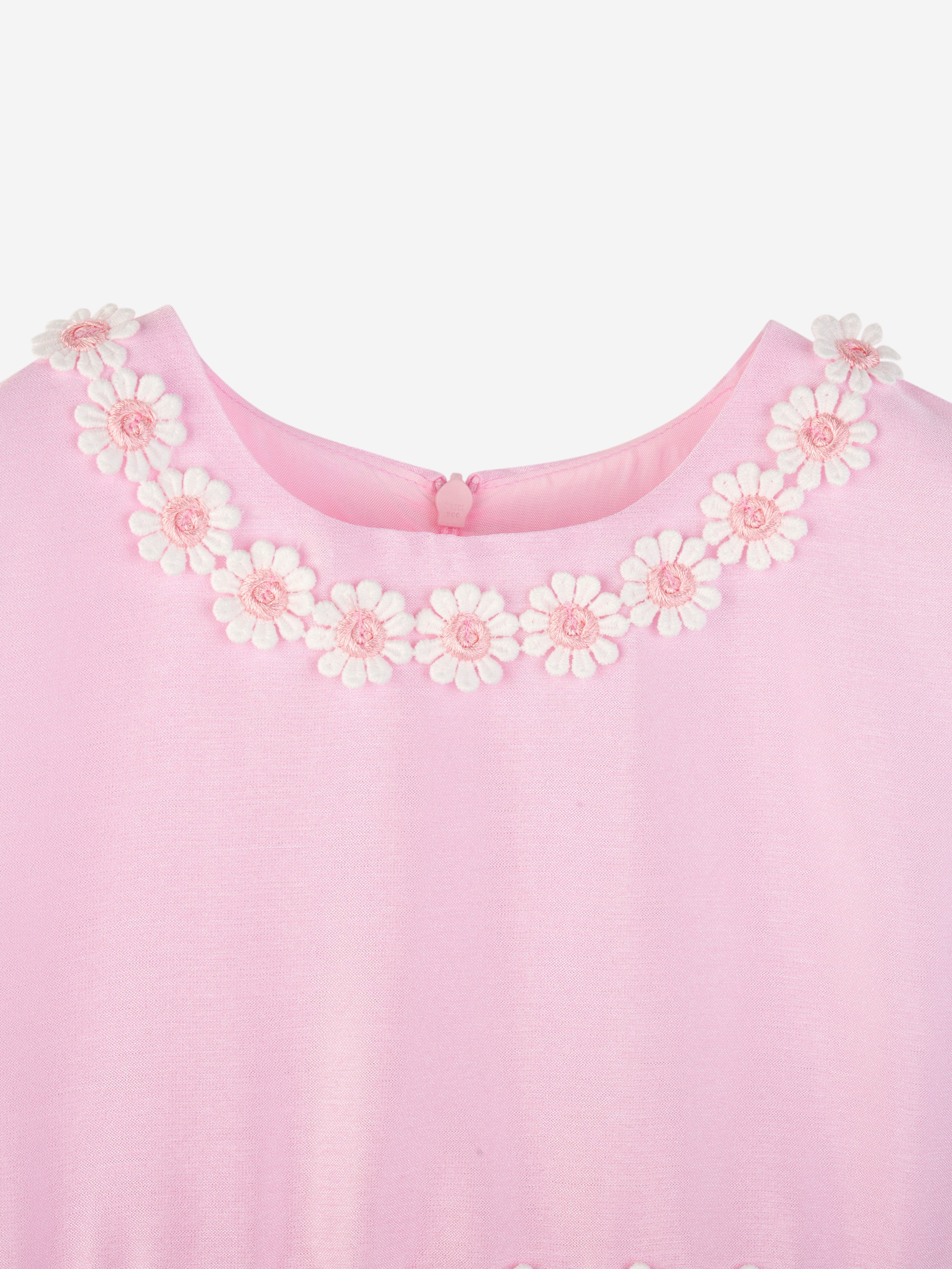 Rachel Riley Girls Daisy Tulle Dress in Pink