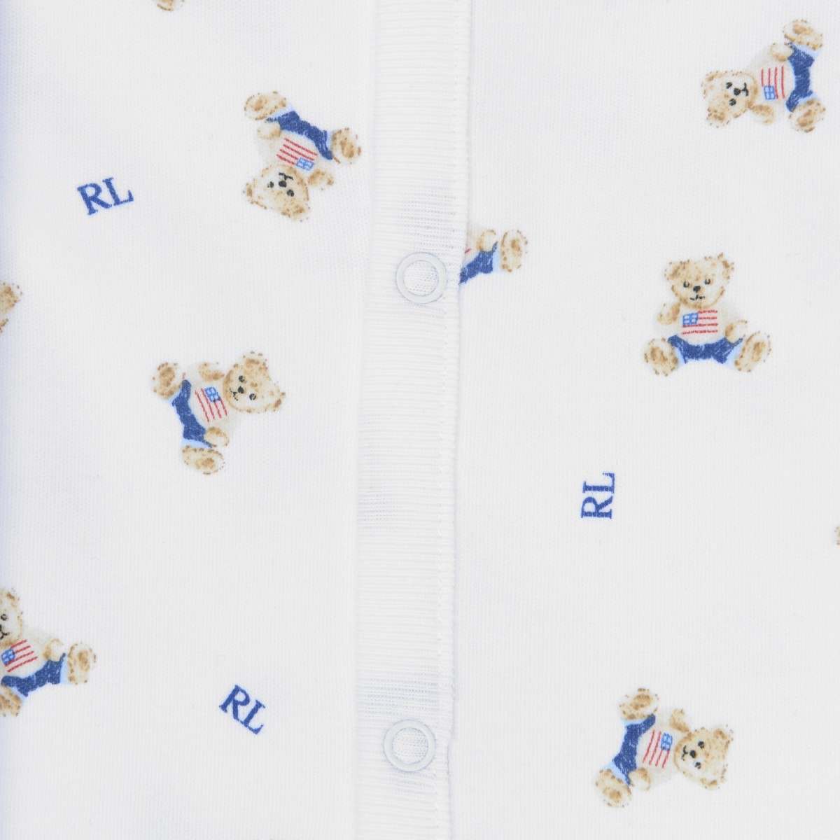 Ralph Lauren Baby Boys Bear Babygrow in White