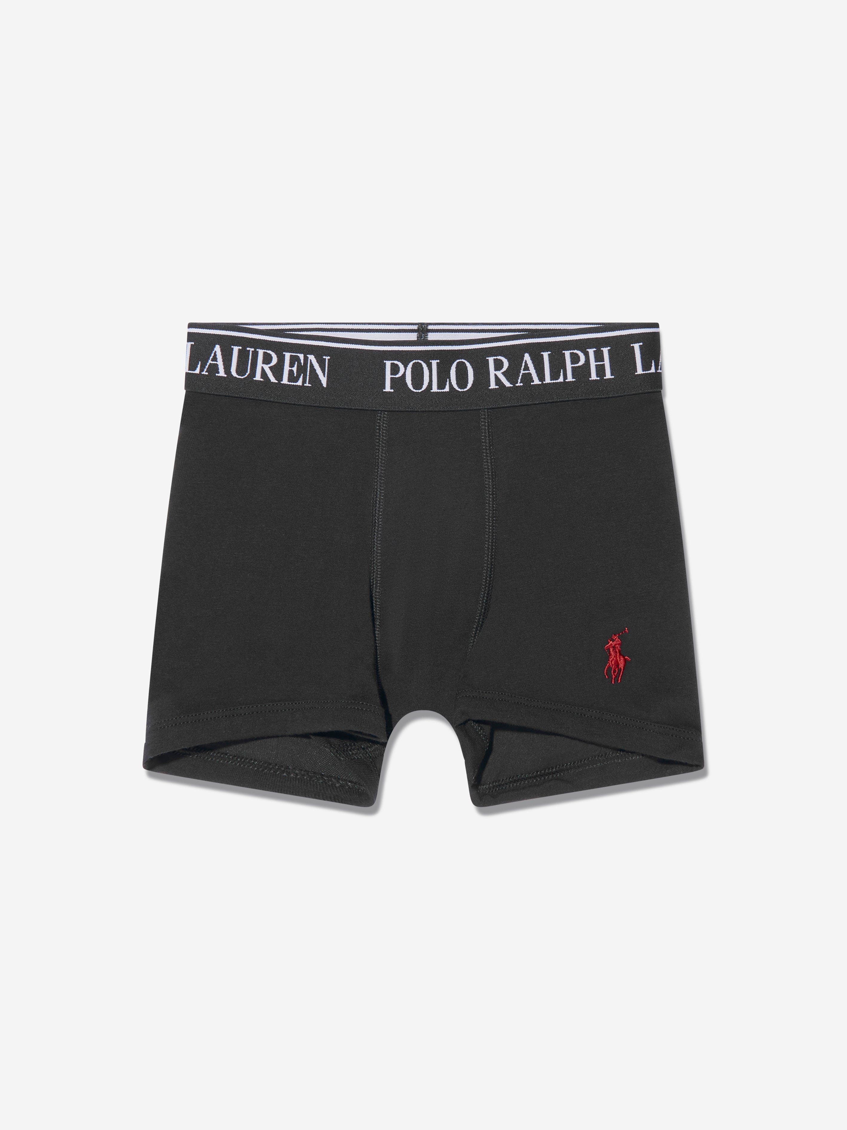Ralph Lauren Boys 5 Pack Boxer Shorts Set in Black