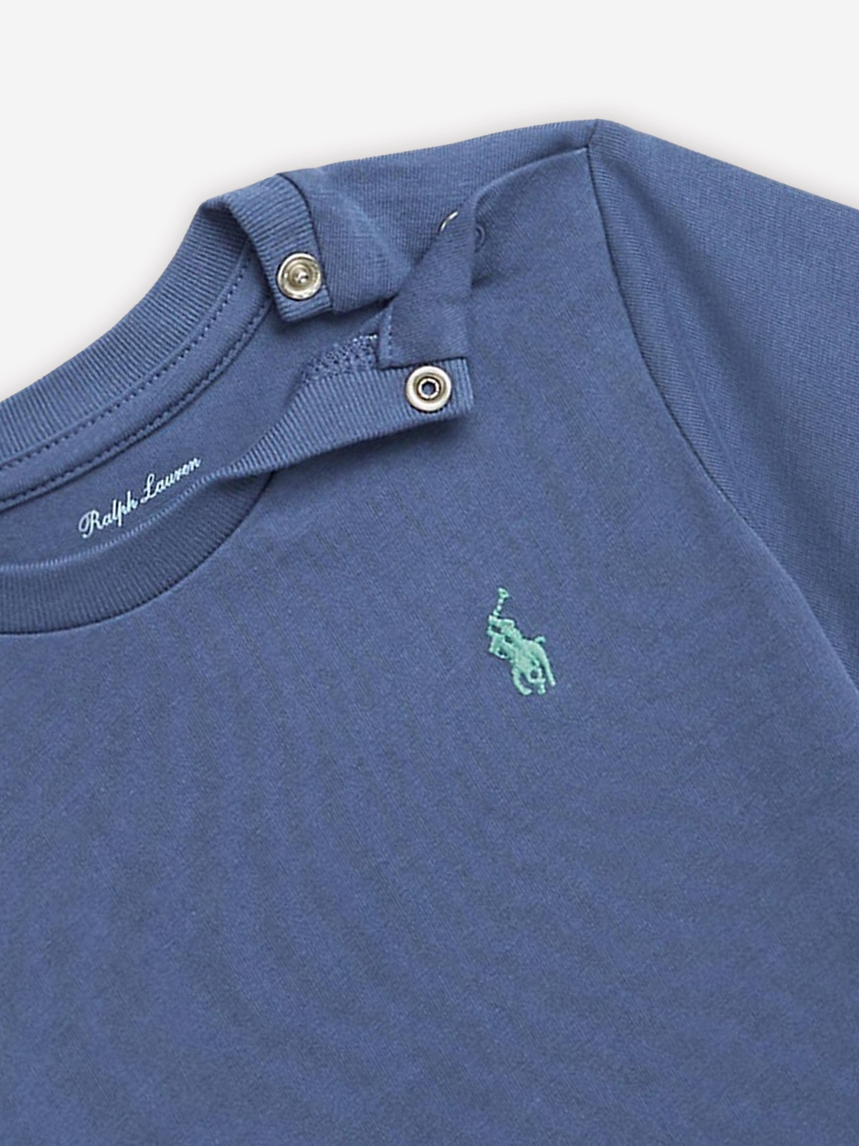 Ralph Lauren Baby Boys Logo T-Shirt in Blue