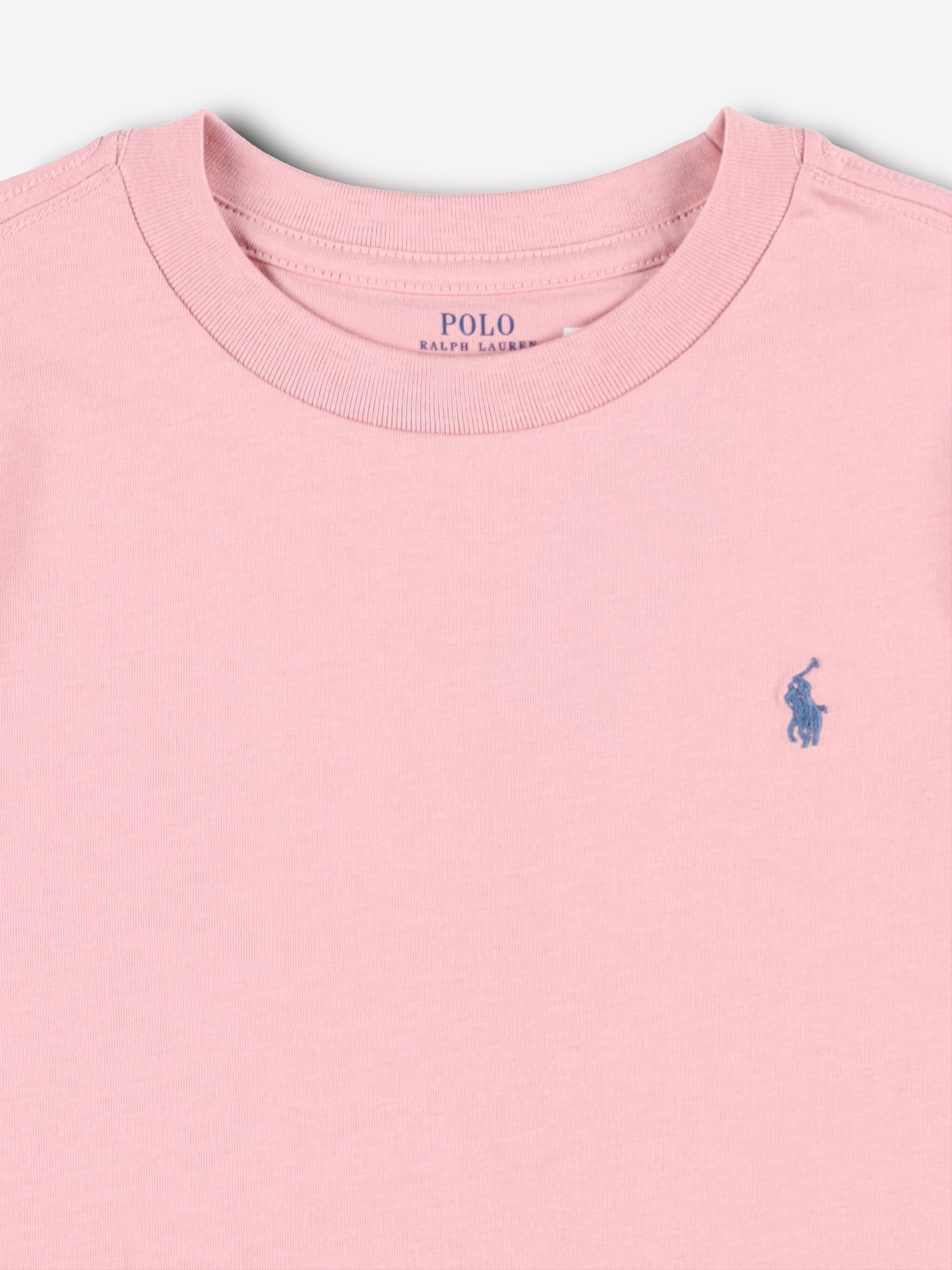 Ralph Lauren Boys Logo T-Shirt in Pink