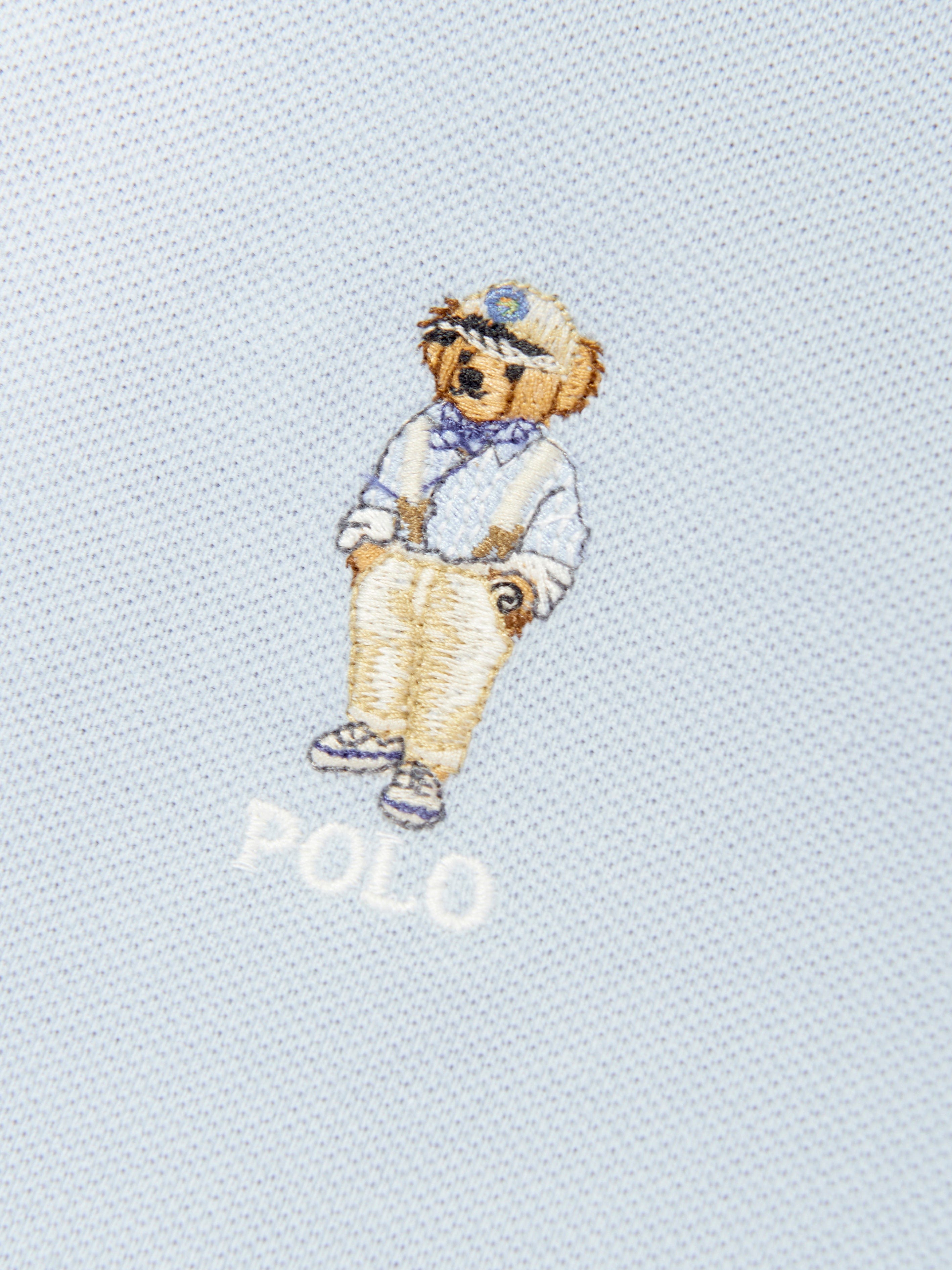 Ralph Lauren Boys Bear Polo Shirt in Blue