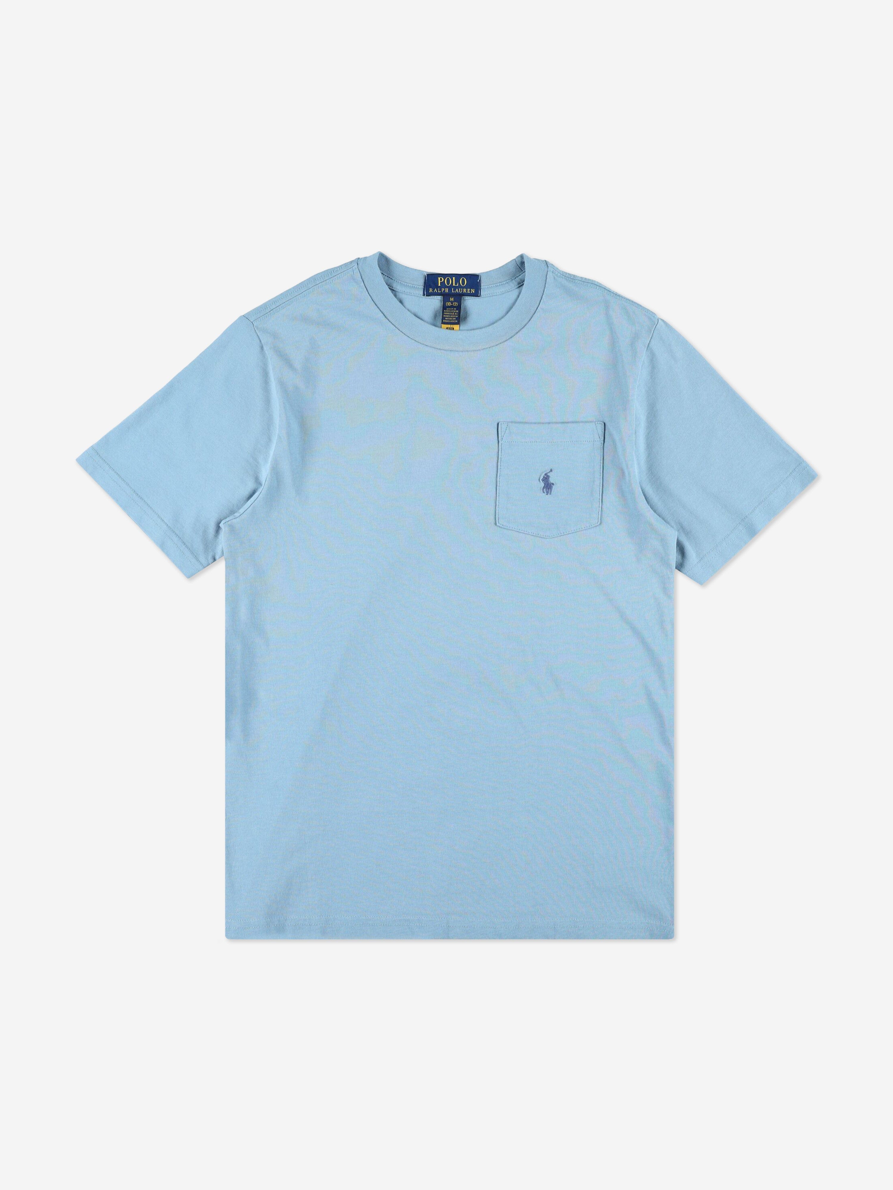 Ralph Lauren Boys Pocket Logo T-Shirt in Blue