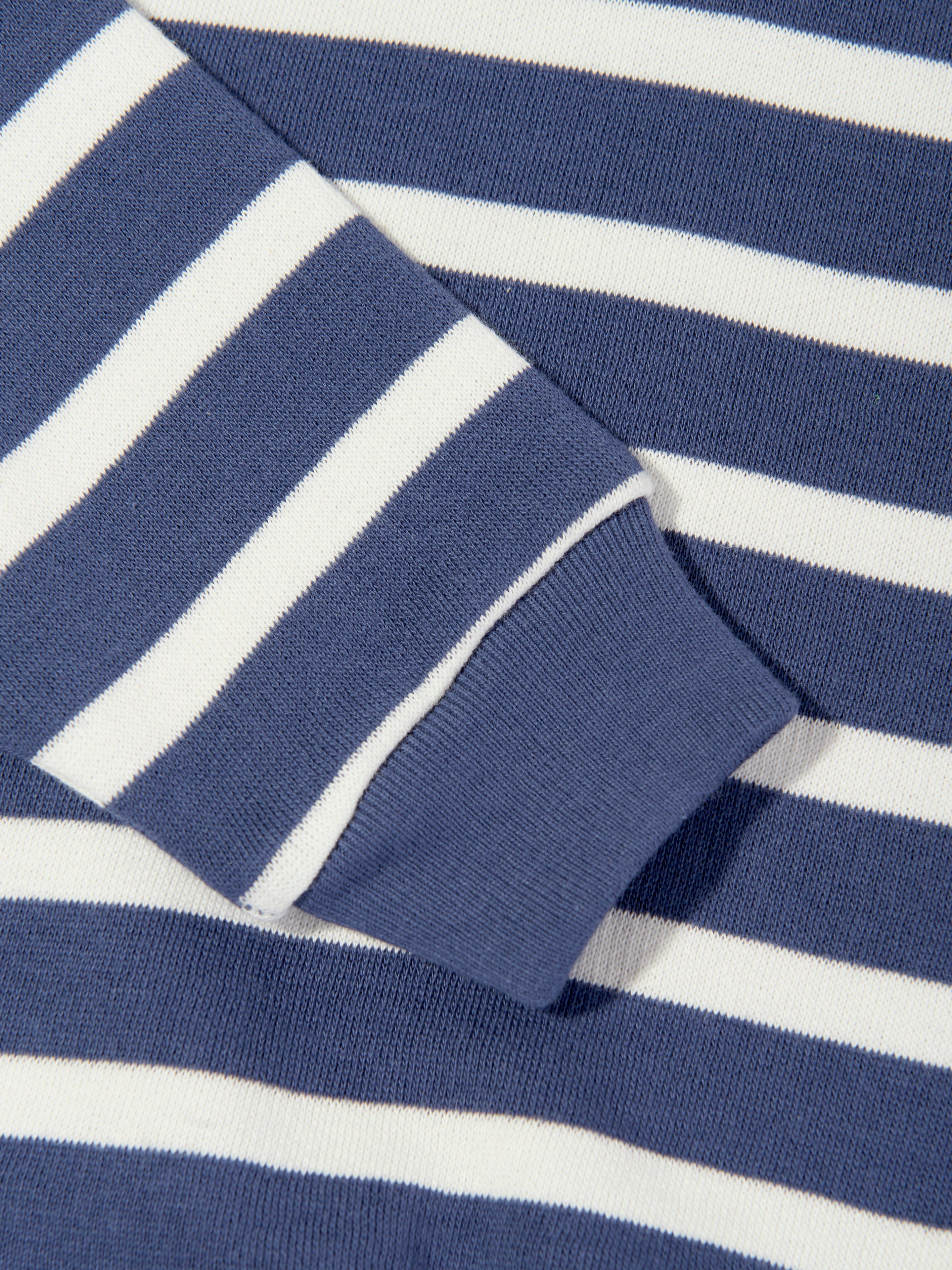 Ralph Lauren Baby Boys Striped Bear Sweatshirt in Navy