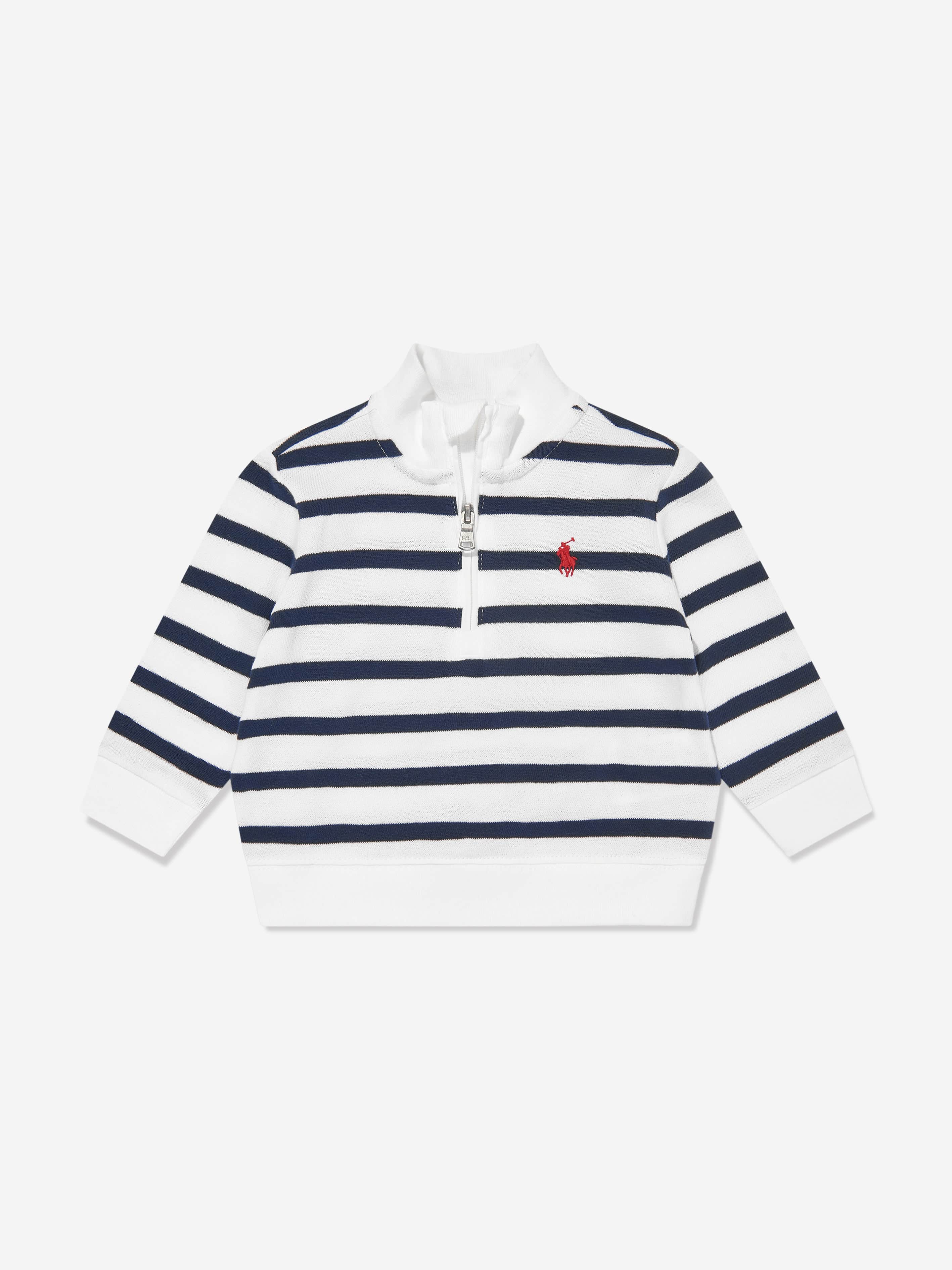 Ralph Lauren Baby Boys Striped Shorts Set in White