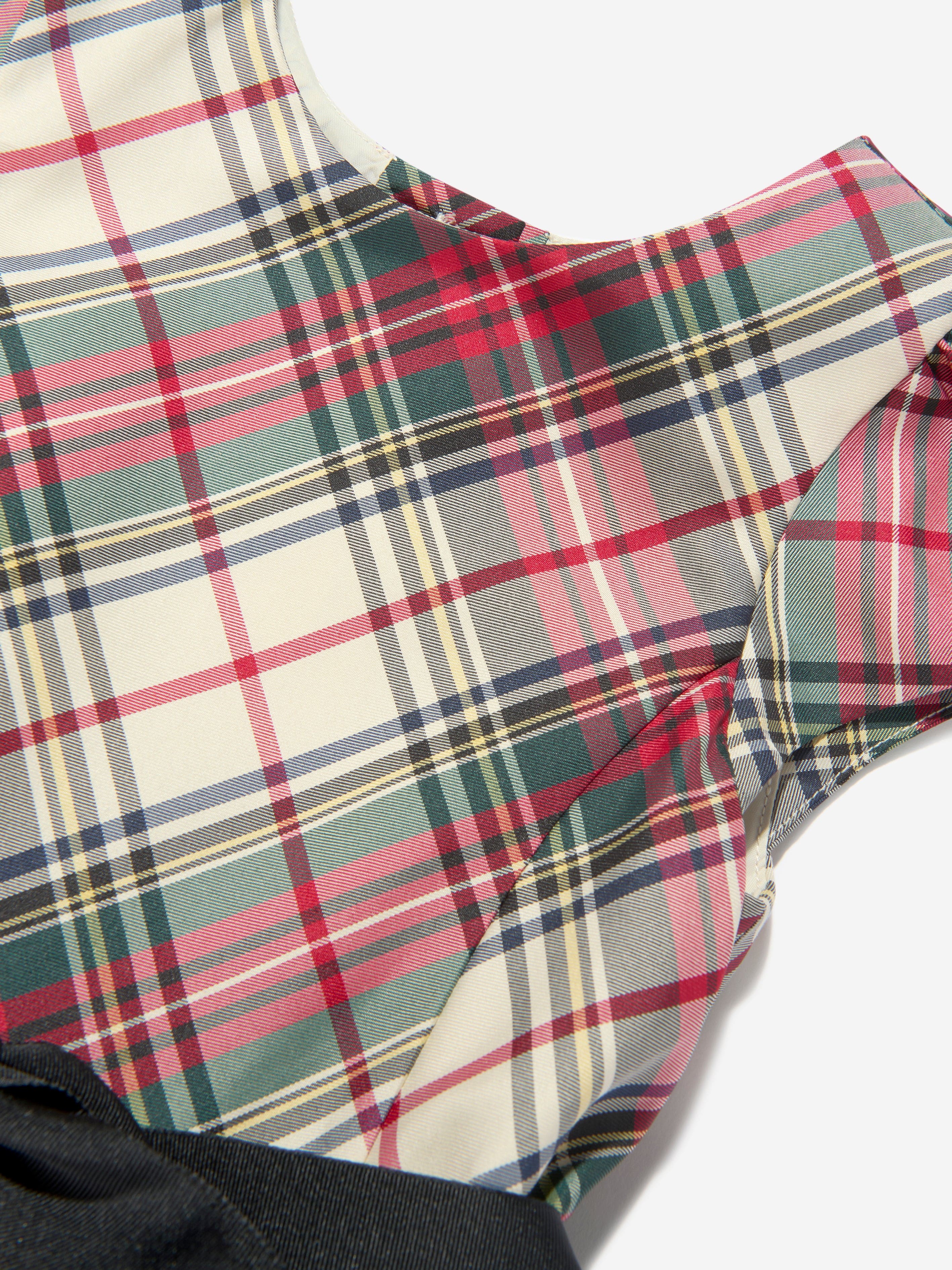 Ralph Lauren Girls Plaid Taffeta Dress in Multicolour