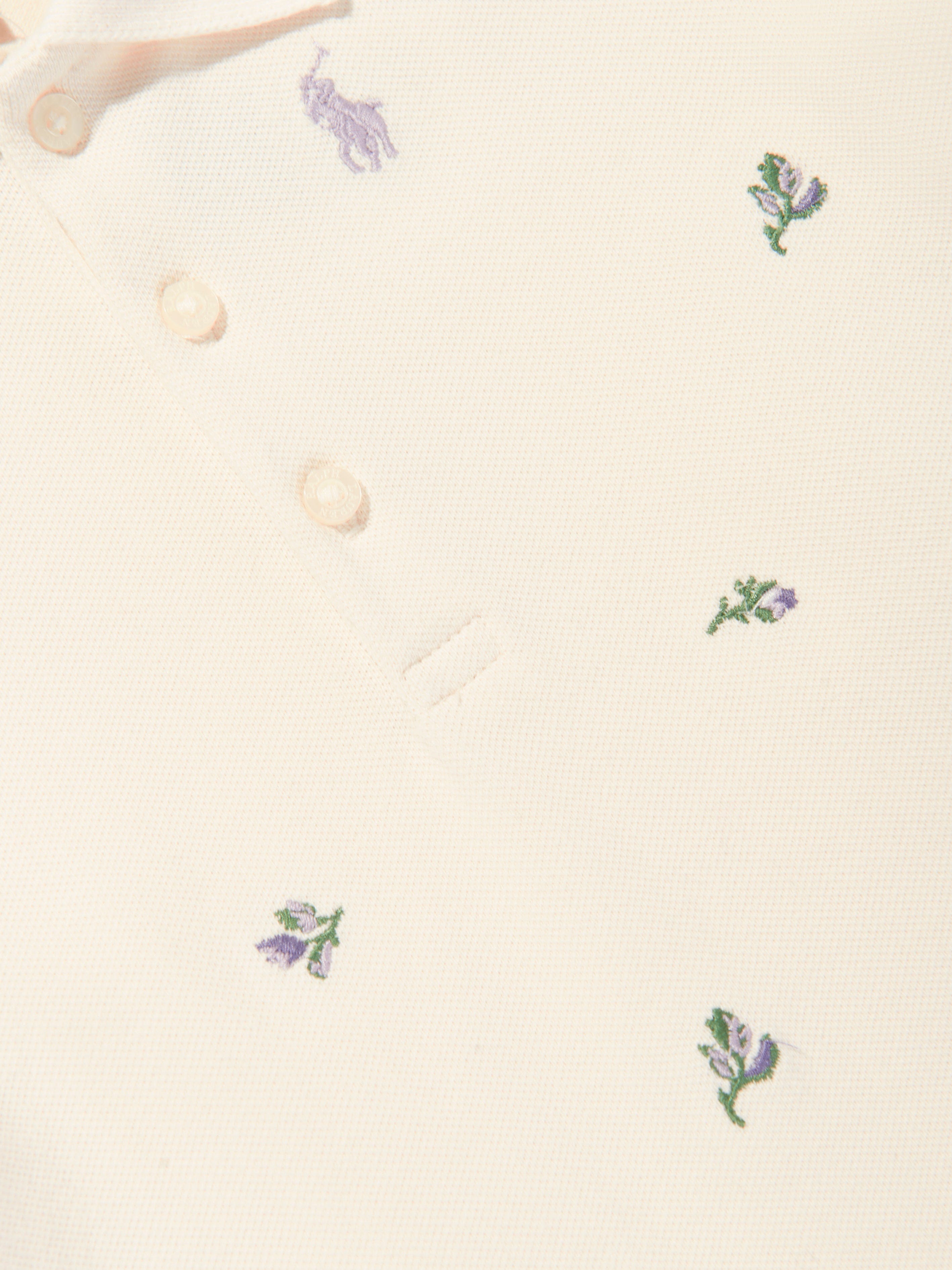 Ralph Lauren Baby Girls Polo Dress in Ivory