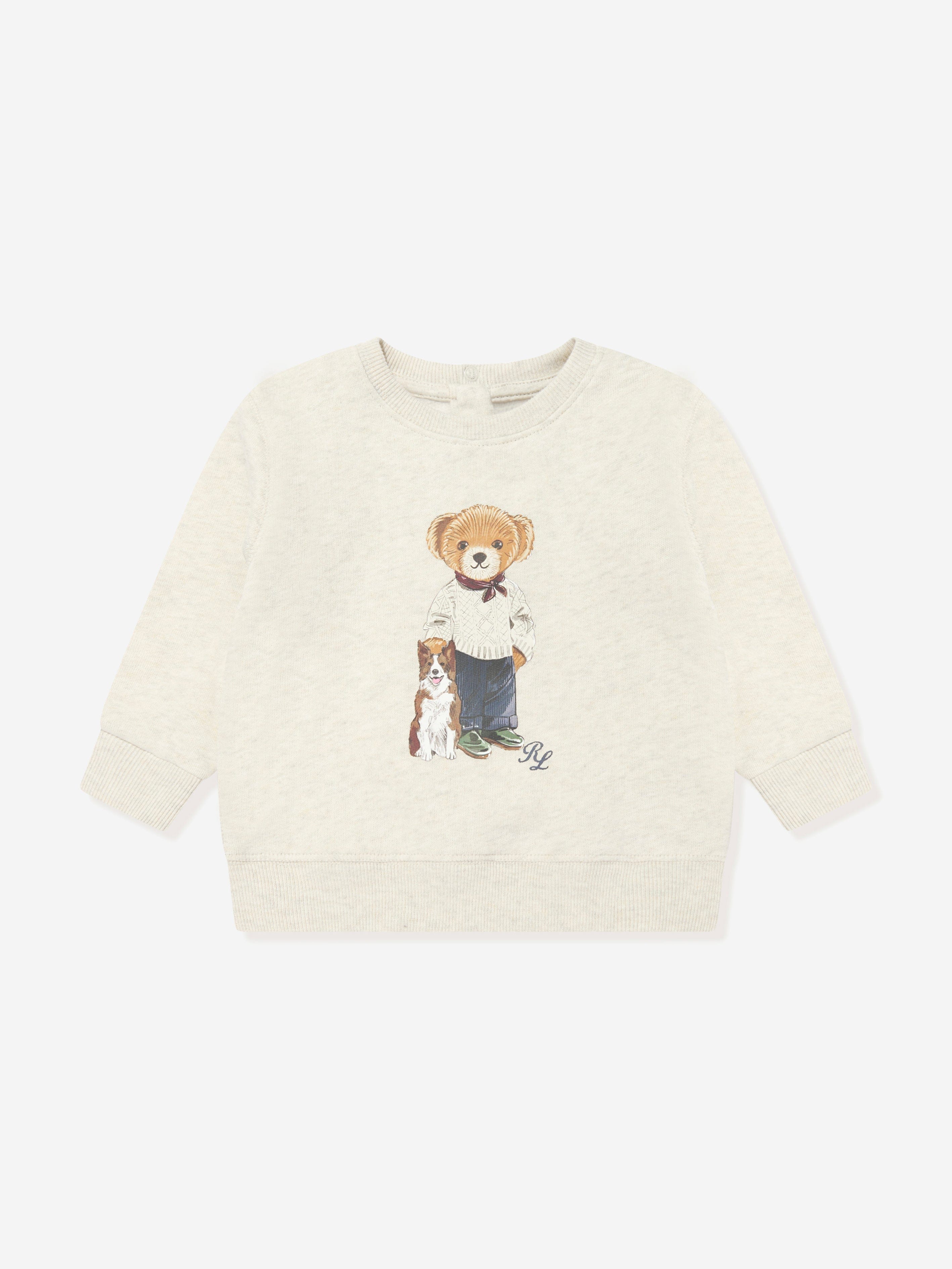 Ralph Lauren Baby Boys Bear Tracksuit in Beige