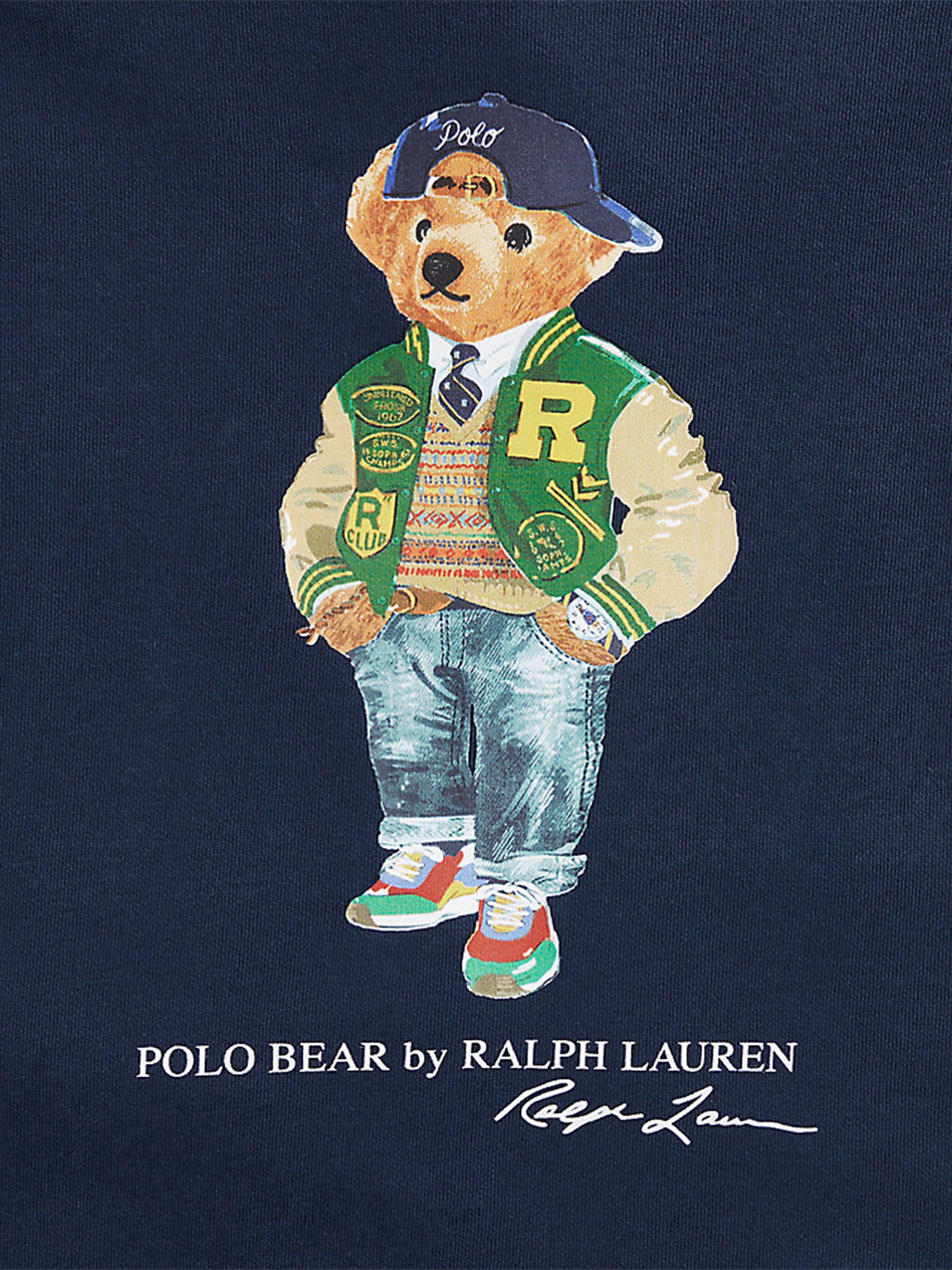 Ralph Lauren Boys Bear Hoodie in Navy