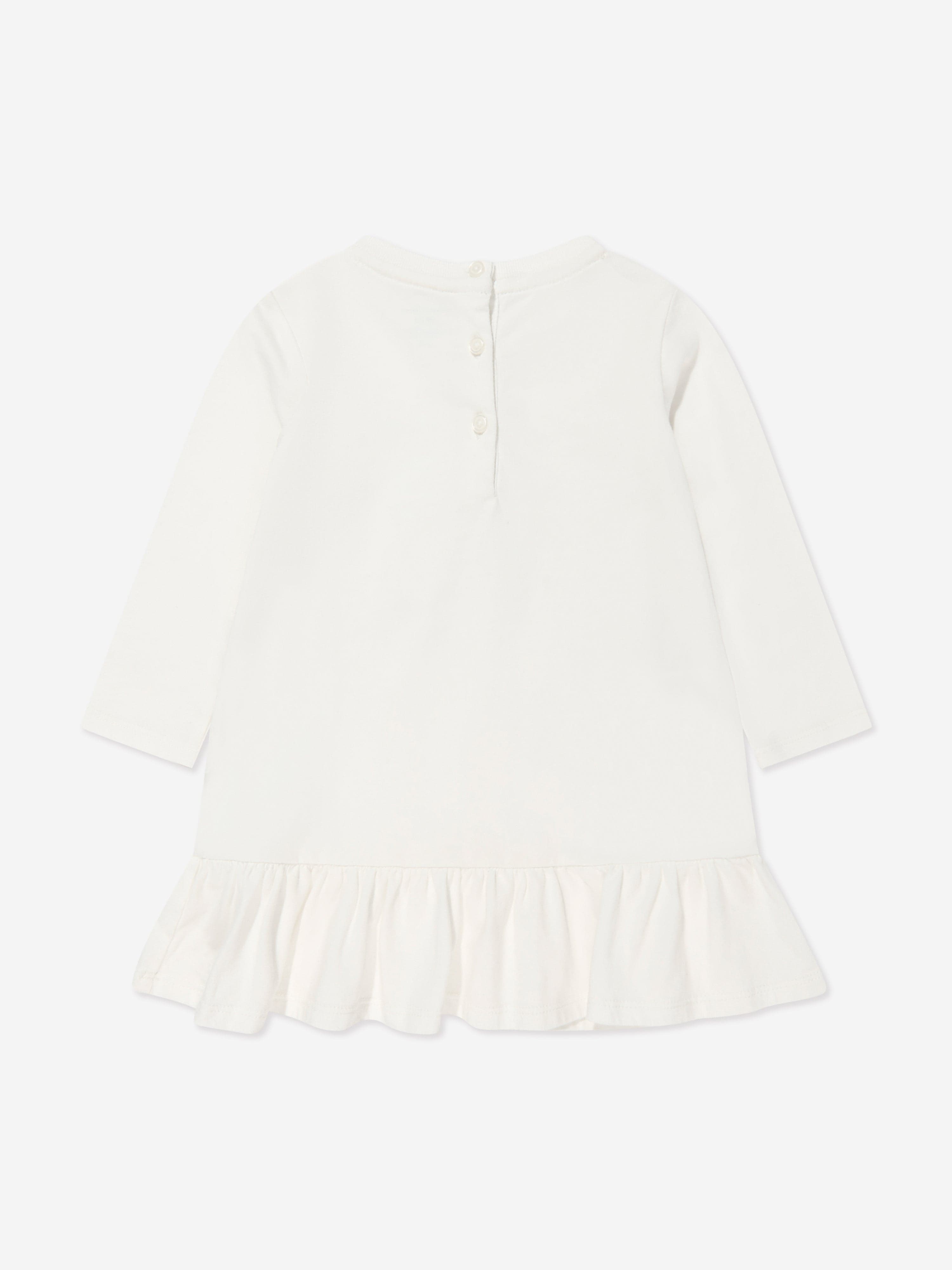 Ralph Lauren Baby Girls Bear Dress in Ivory