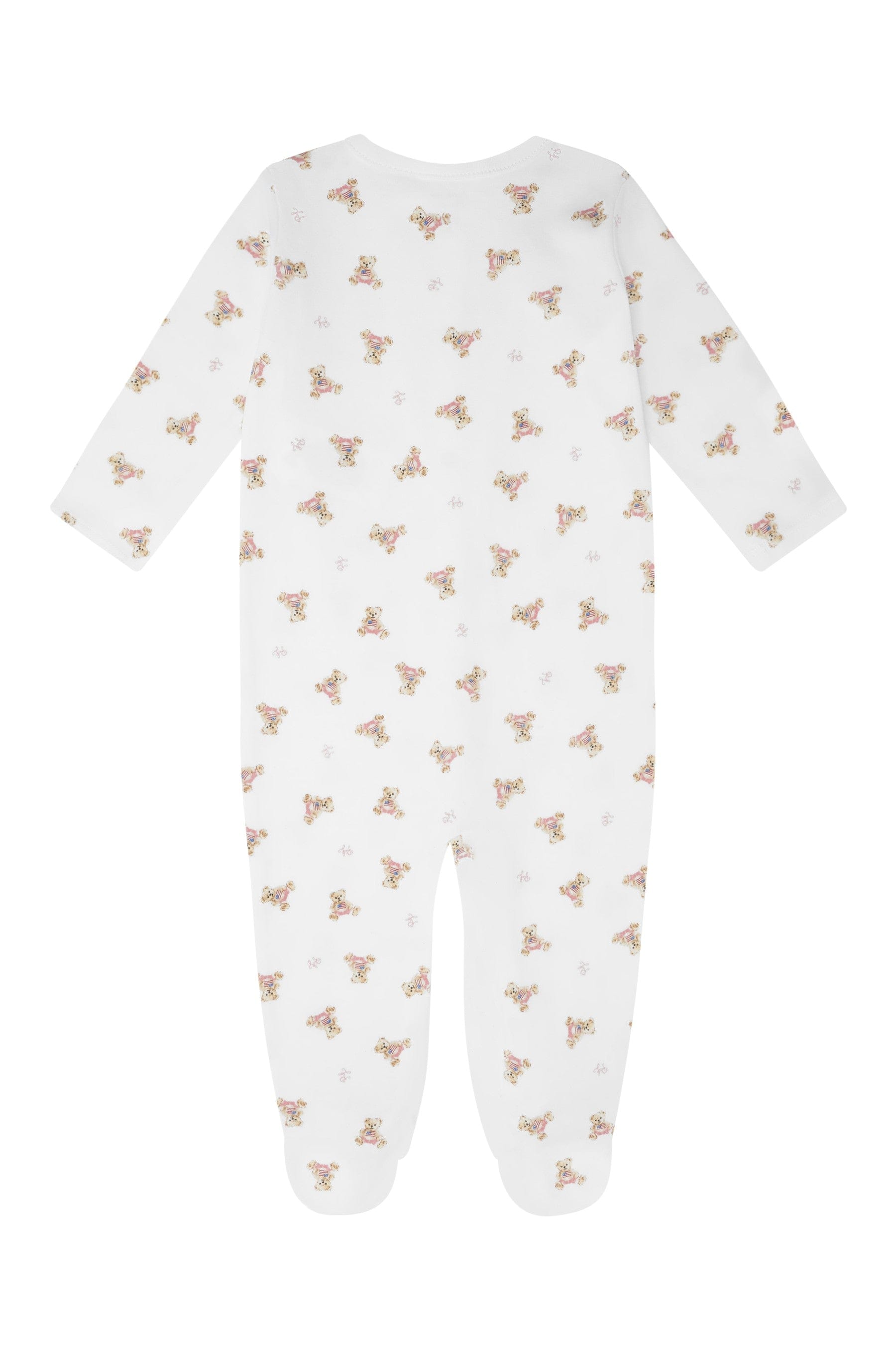Ralph Lauren Baby Girls Bear Babygrow in White