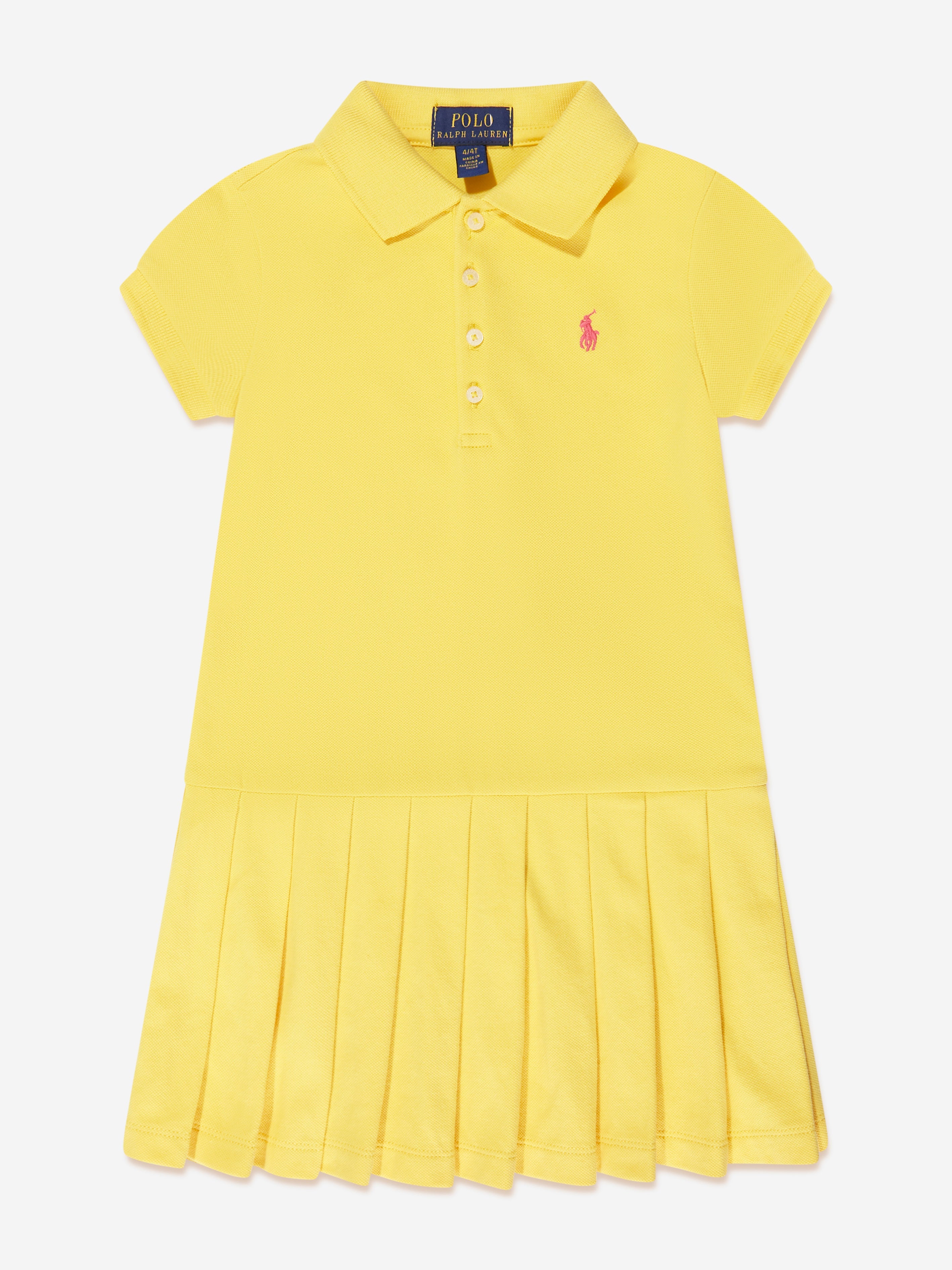Girls Polo Dress in Yellow