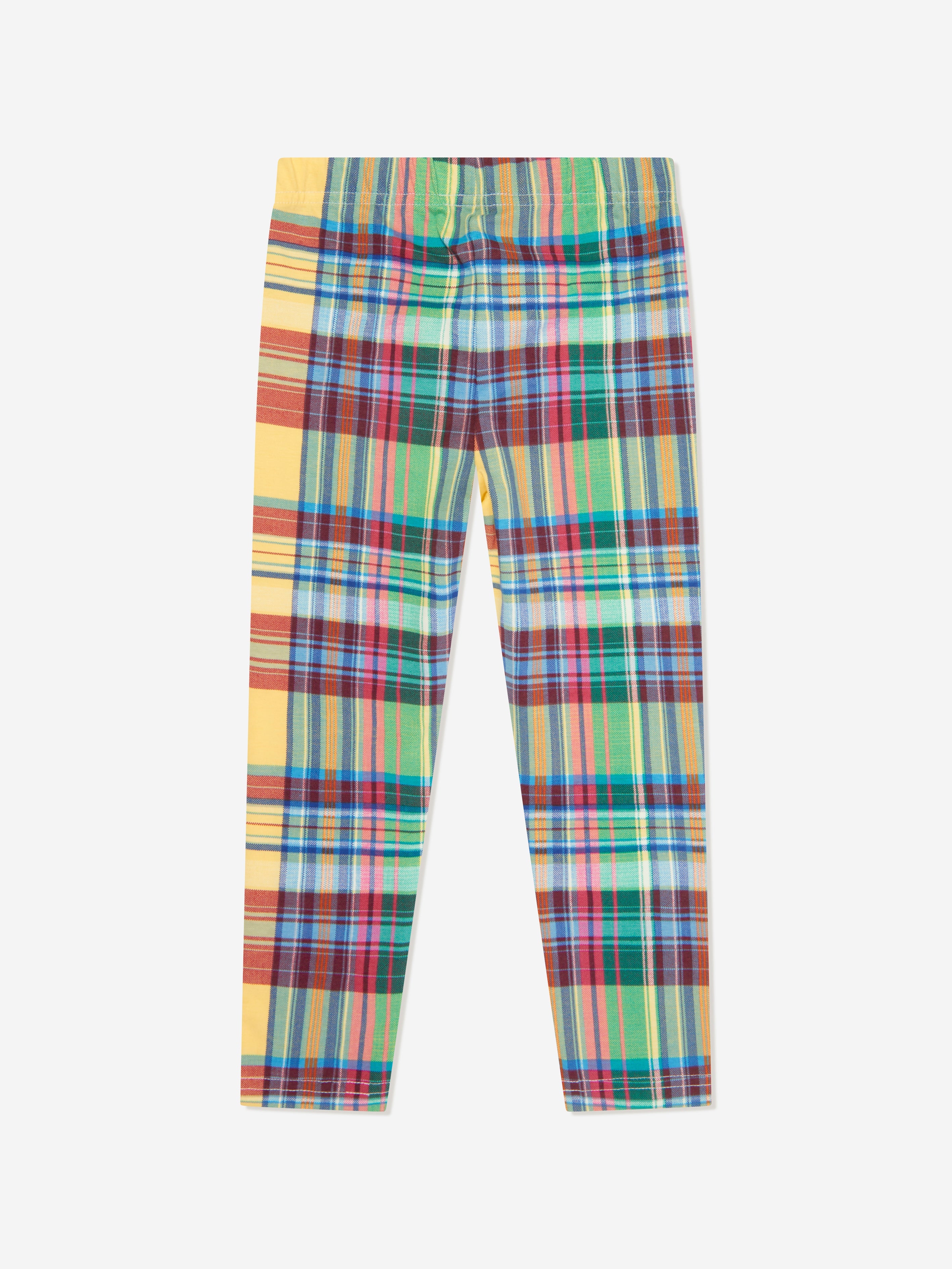 Girls Plaid Leggings in Multicolour