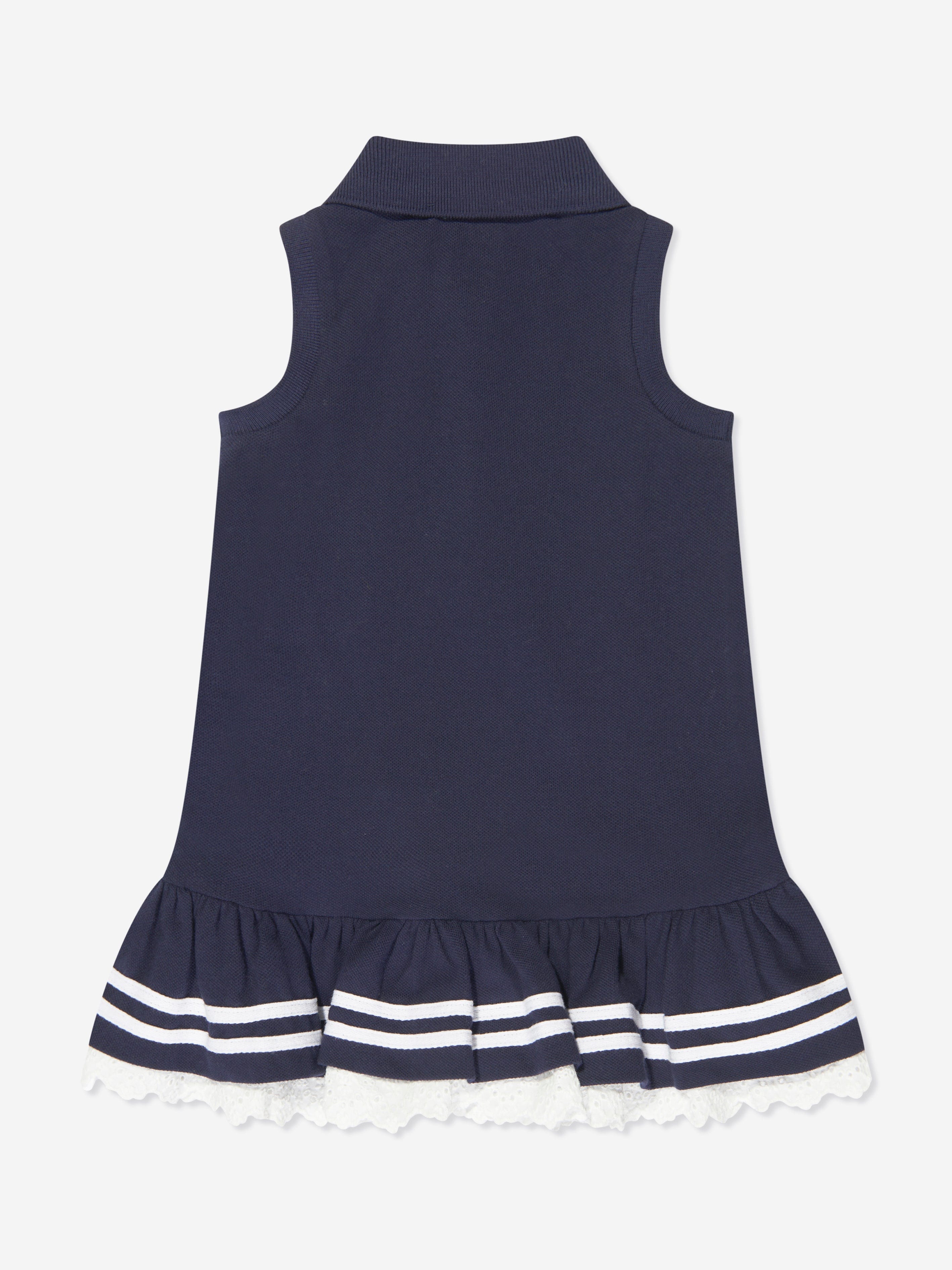 Ralph Lauren Baby Girls Sailor Polo Dress in Navy