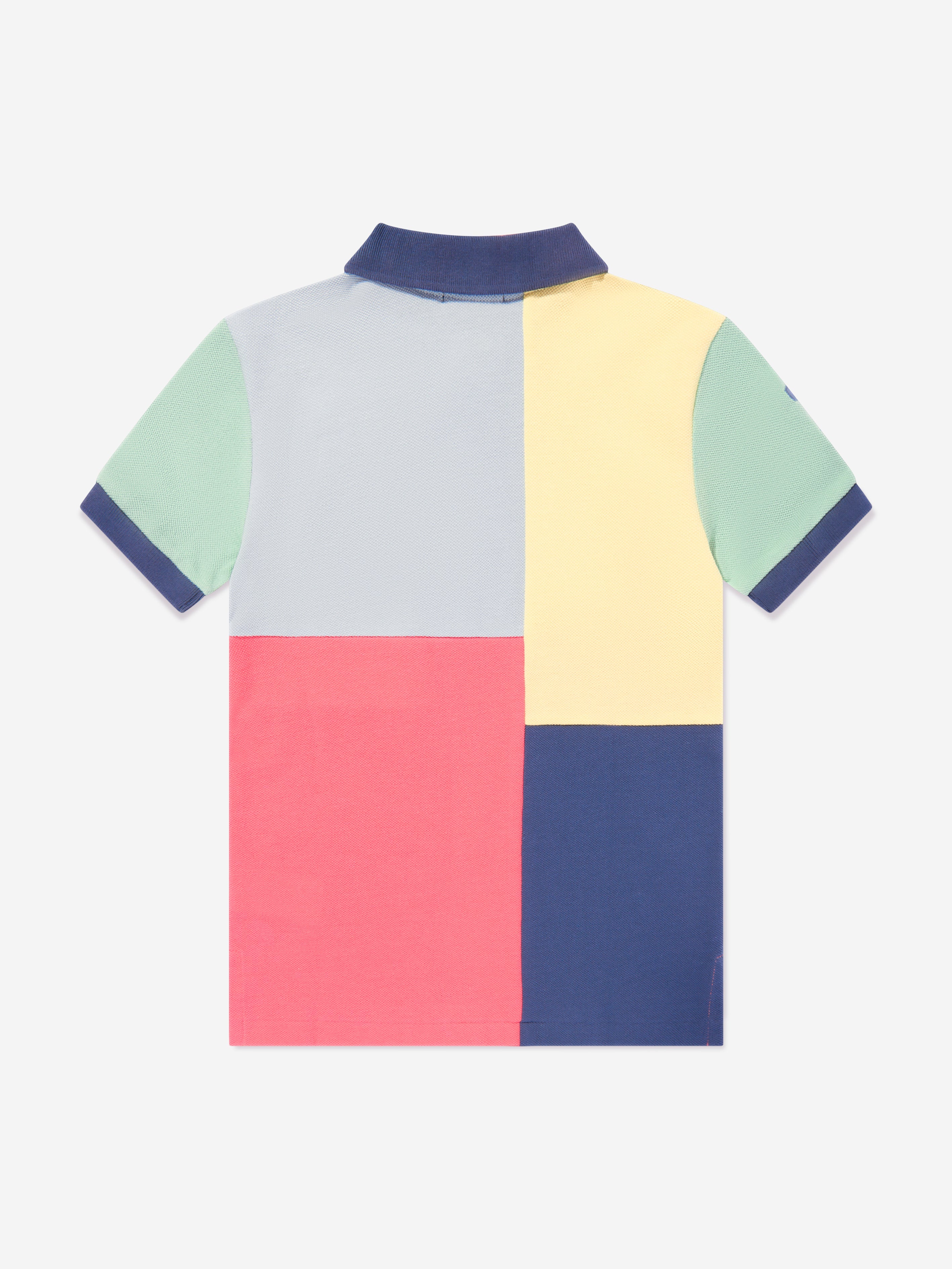 Boys Colourblock Polo Shirt in Multicolour