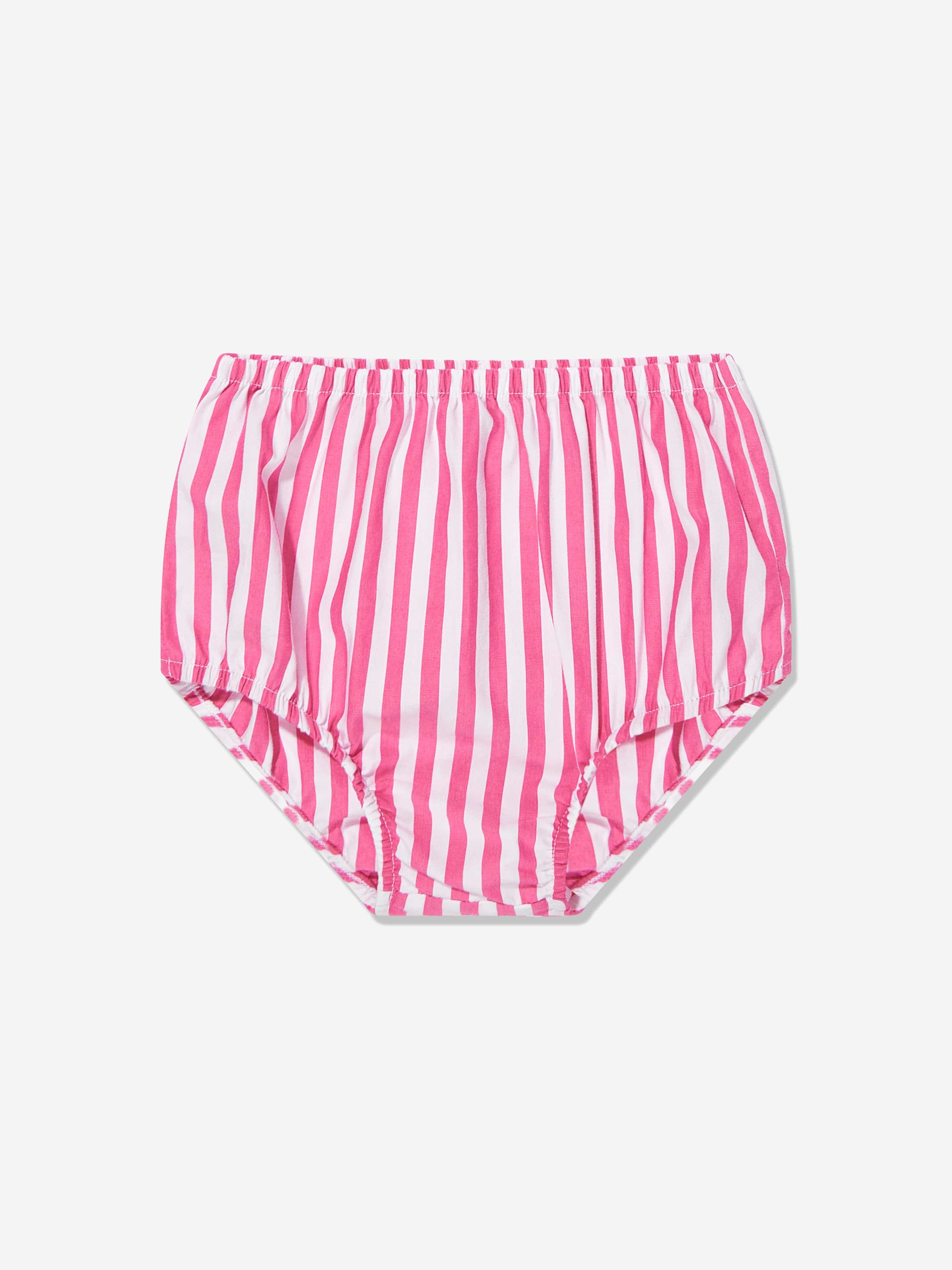 Baby Girls Striped Shirt Dress in Pink