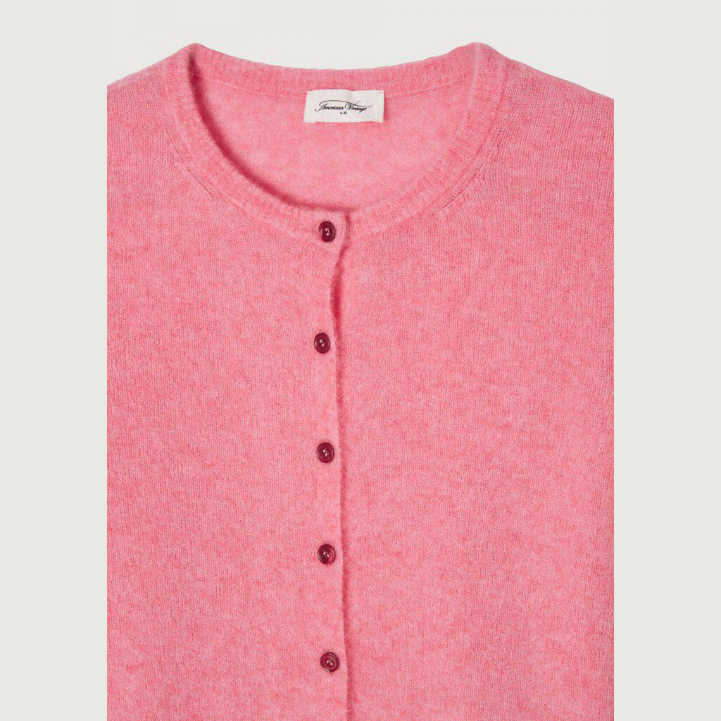 Girls Pink Wool Cardigan